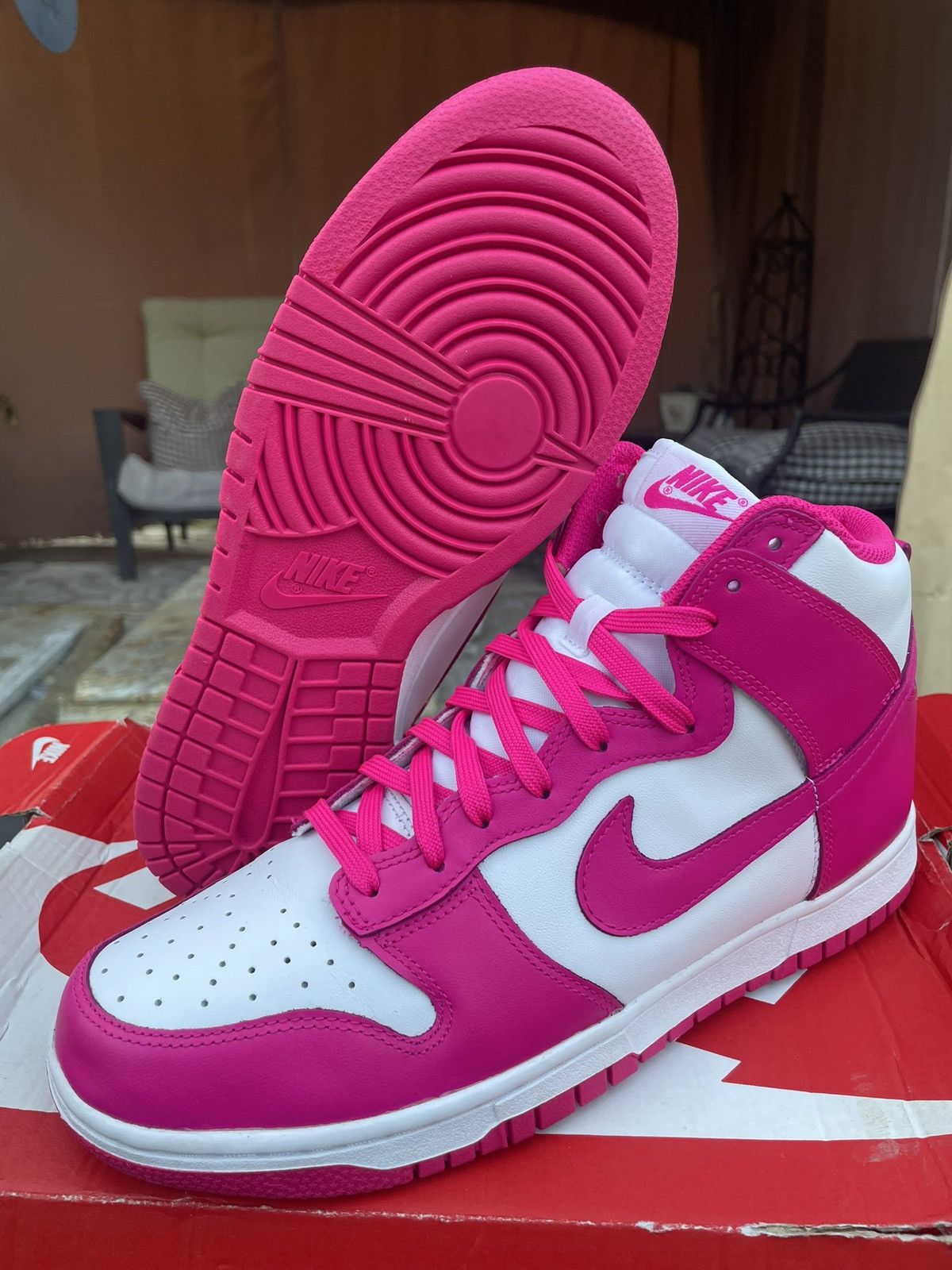 Nike Nike Dunk High Pink Prime Size US 10 / IT 40 - 5 Thumbnail