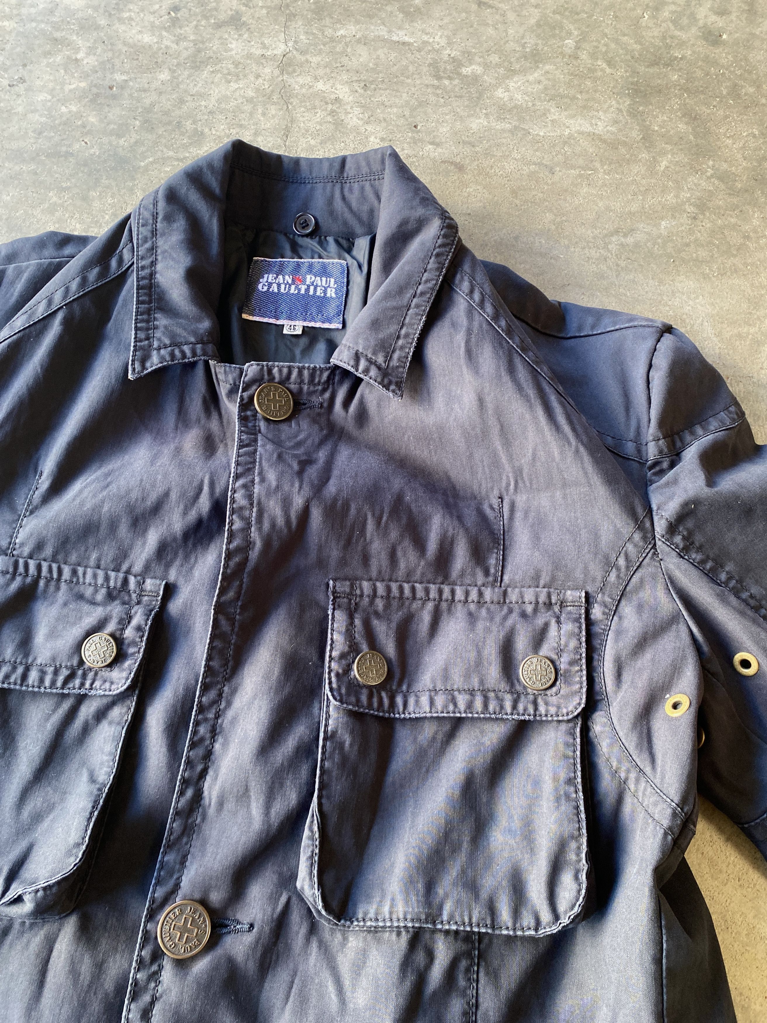 Jean Paul Gaultier Jean Paul Gaultier Navy Multi-Pocket Military Field Jacket Size US M / EU 48-50 / 2 - 9 Thumbnail