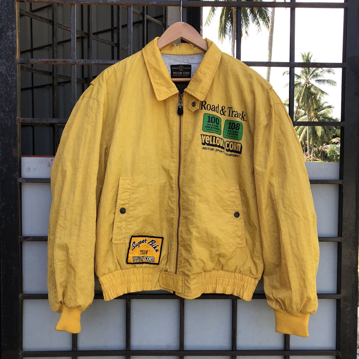 image of Moto x Racing Yellow Corn Tokyo Super Bike Team Riders Jacket, Men's (Size Large)