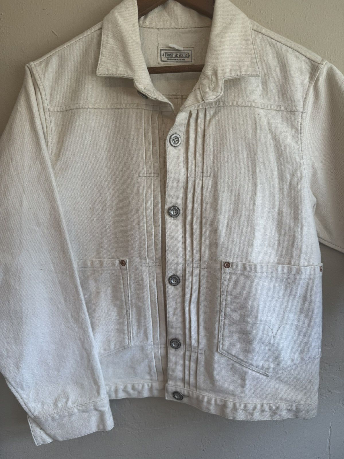 Pherrow's Pherrow’s Frontier Series Type II White Denim Jacket Size US M / EU 48-50 / 2 - 3 Thumbnail