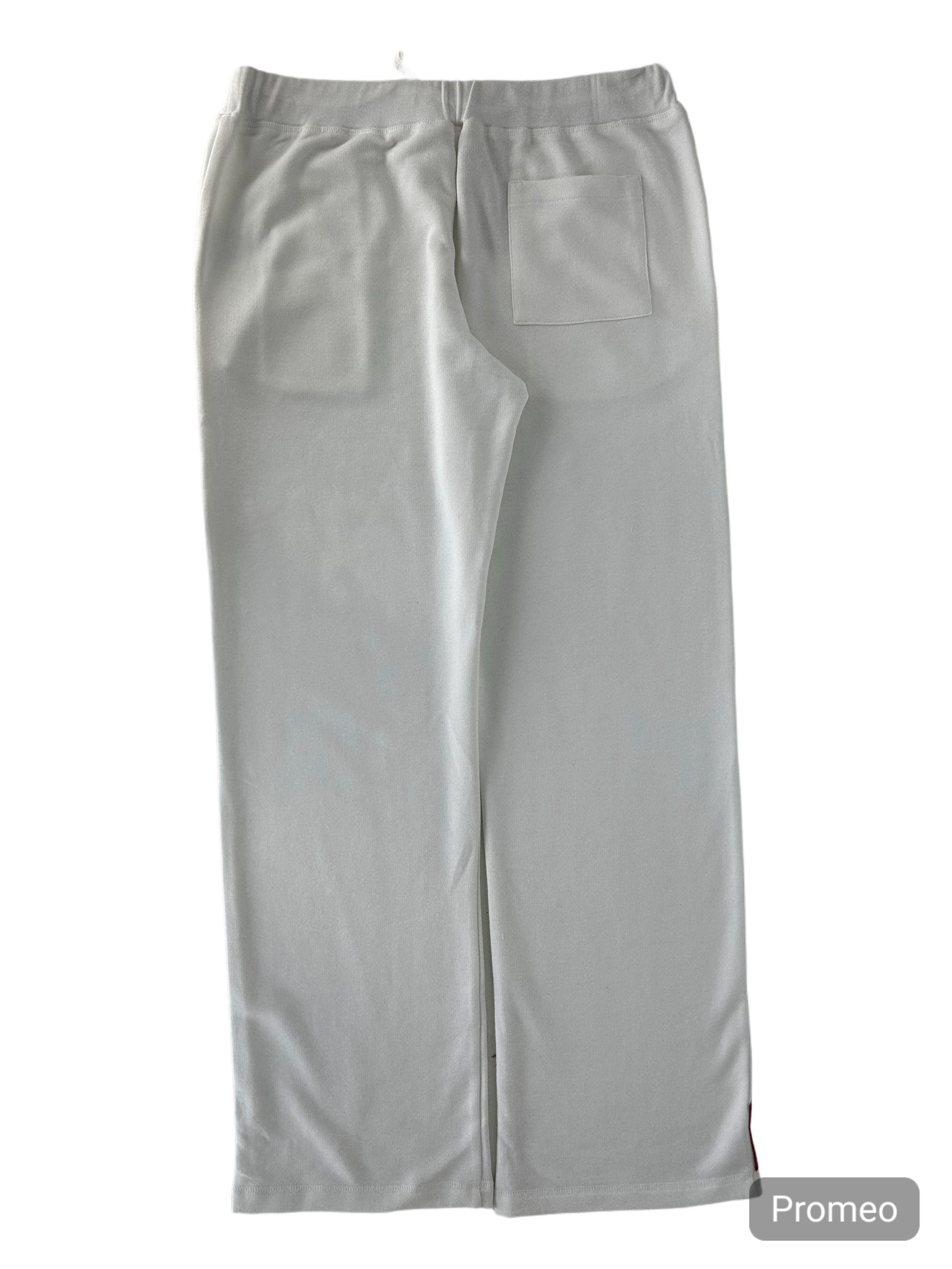 Prada Prada Linea Rossa White Sweat Pants With 'RED LINE' Branding Size US 38 / EU 54 - 2 Thumbnail