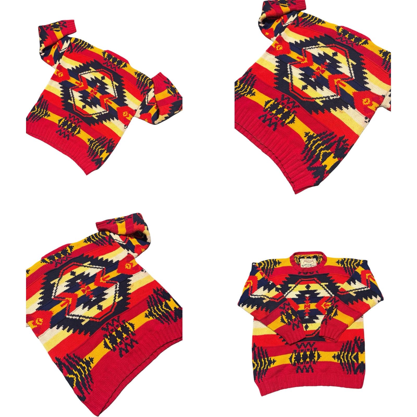 Tommy Hilfiger VINTAGE Tommy Hilfiger Classic Surplus Style Aztec Print Pullover Sweater L Rare Mens Size US L / EU 52-54 / 3 - 8 Thumbnail