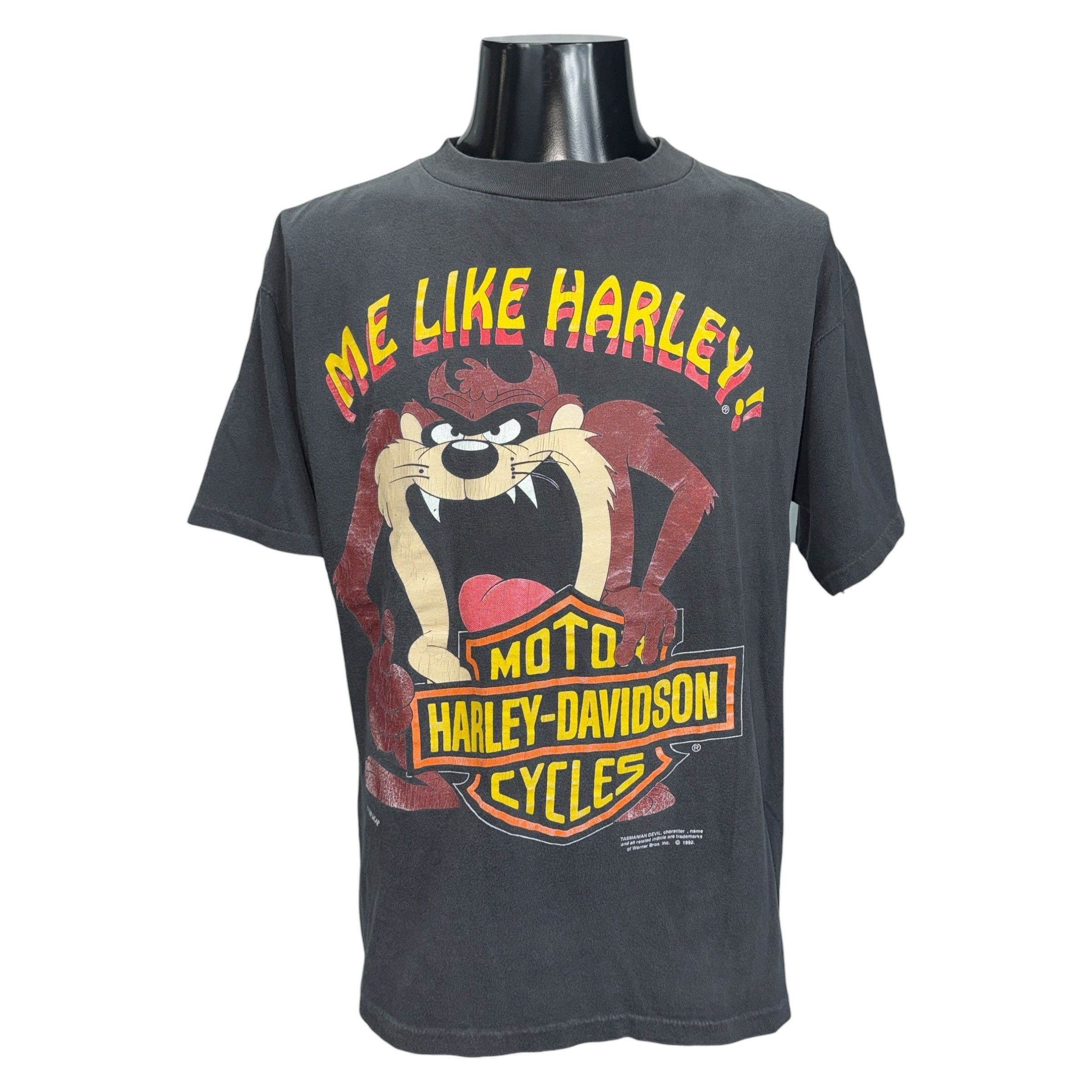 Harley Davidson HARLEY-DAVIDSON 90s Vintage Taz Devil Double Sided Size L Size US L / EU 52-54 / 3 - 1 Thumbnail