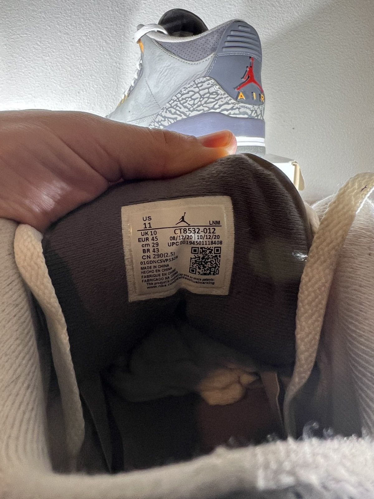 Jordan Brand Jordan 3 Retro “Cool Grey” size 11 Size US 11 / EU 44 - 6 Thumbnail