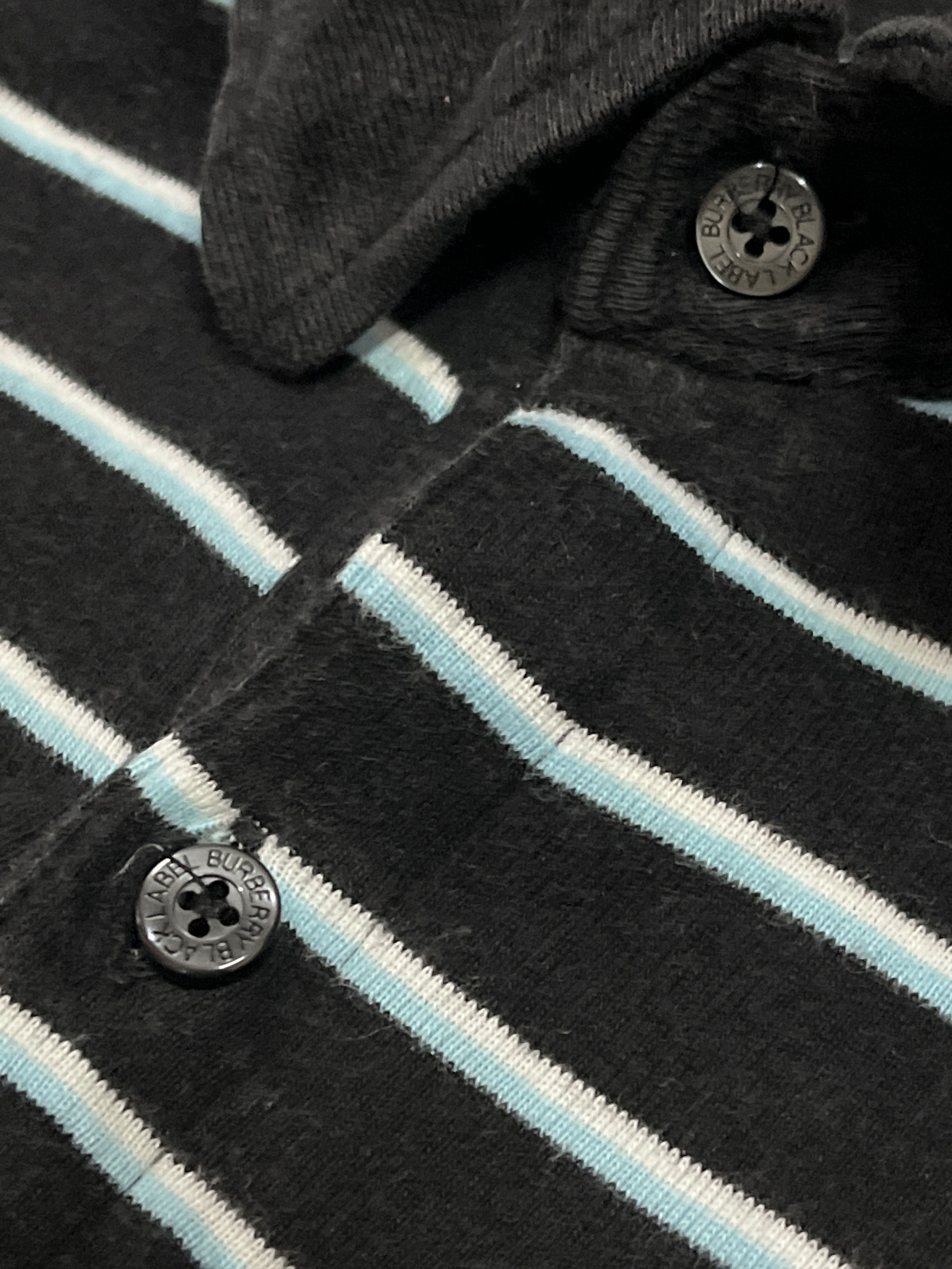 Burberry Burberry Black Label Stripes Collared Tshirt Made in Japan Size M / US 6-8 / IT 42-44 - 7 Thumbnail