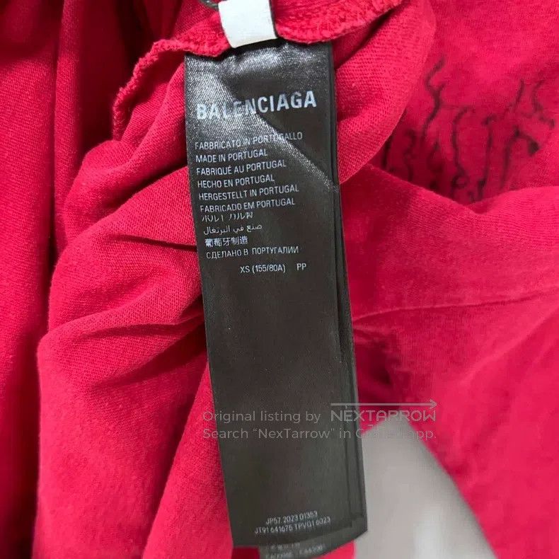 Balenciaga Balenciaga Red Flame Burst Printed Short Sleeve Size US XS / EU 42 / 0 - 6 Thumbnail