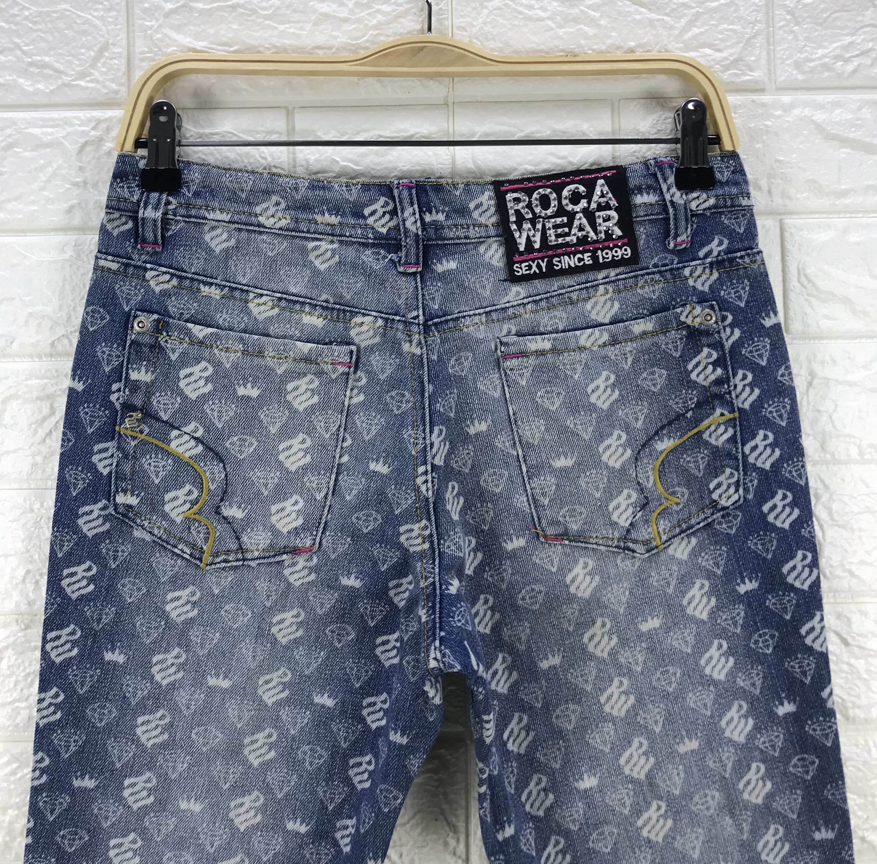 Rocawear Vintage Rocawear Monogram Bell Bottom Flare Jeans Size 29" - 6 Thumbnail