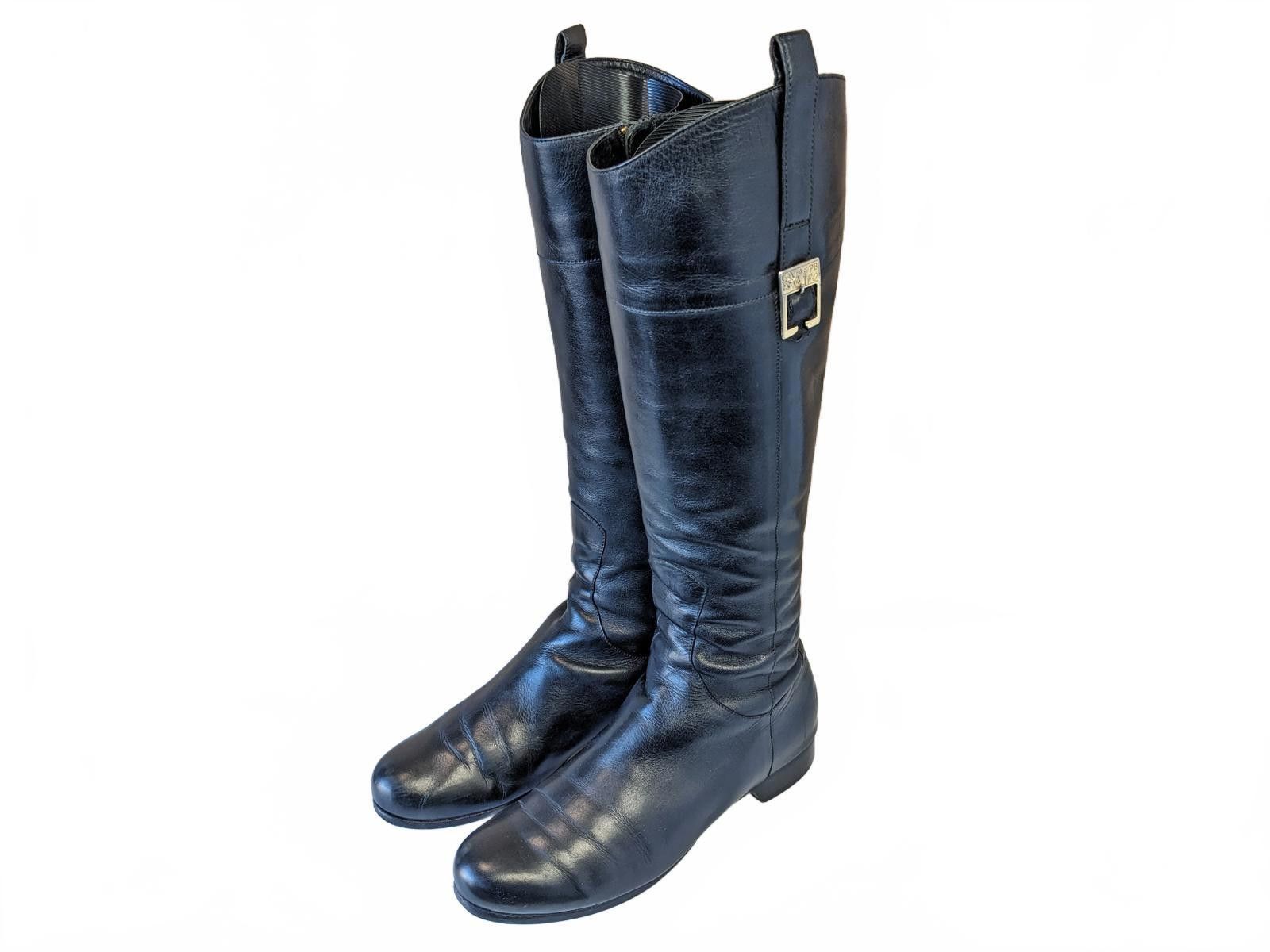 Other Poppy Barley Mexico Women Knee-High Boots Black Leather 10 Size US 10 / IT 40 - 5 Thumbnail