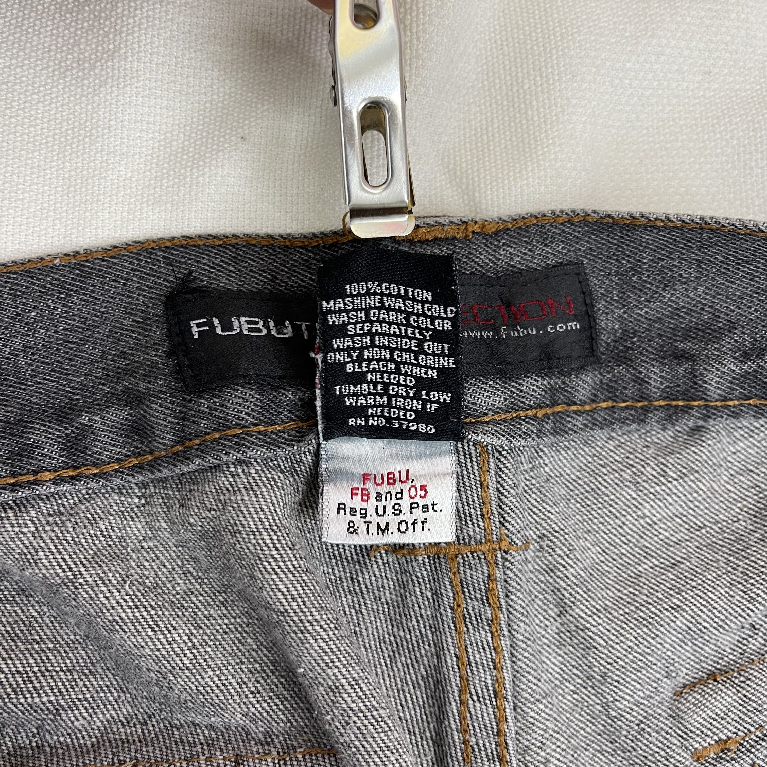 Fubu FUBU THE COLLECTION Hiphop Skate Denim Pant #1286/AS Size US 36 / EU 52 - 9 Thumbnail