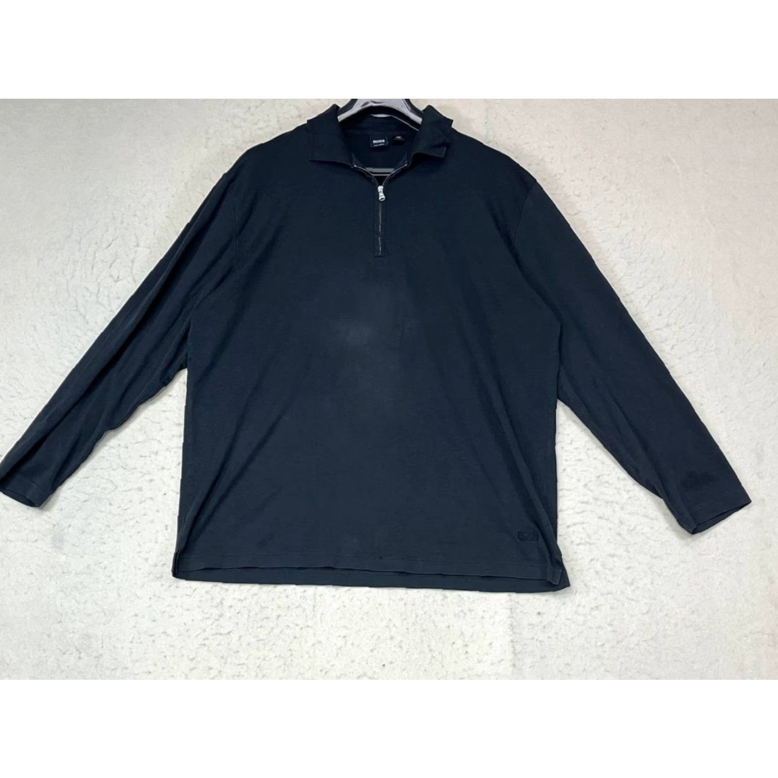 Hugo Boss Hugo Boss Sweatshirt Mens 2XL Black 1/4 Zip Long Sleeve Logo Embroidered Size US XXL / EU 58 / 5 - 2 Thumbnail