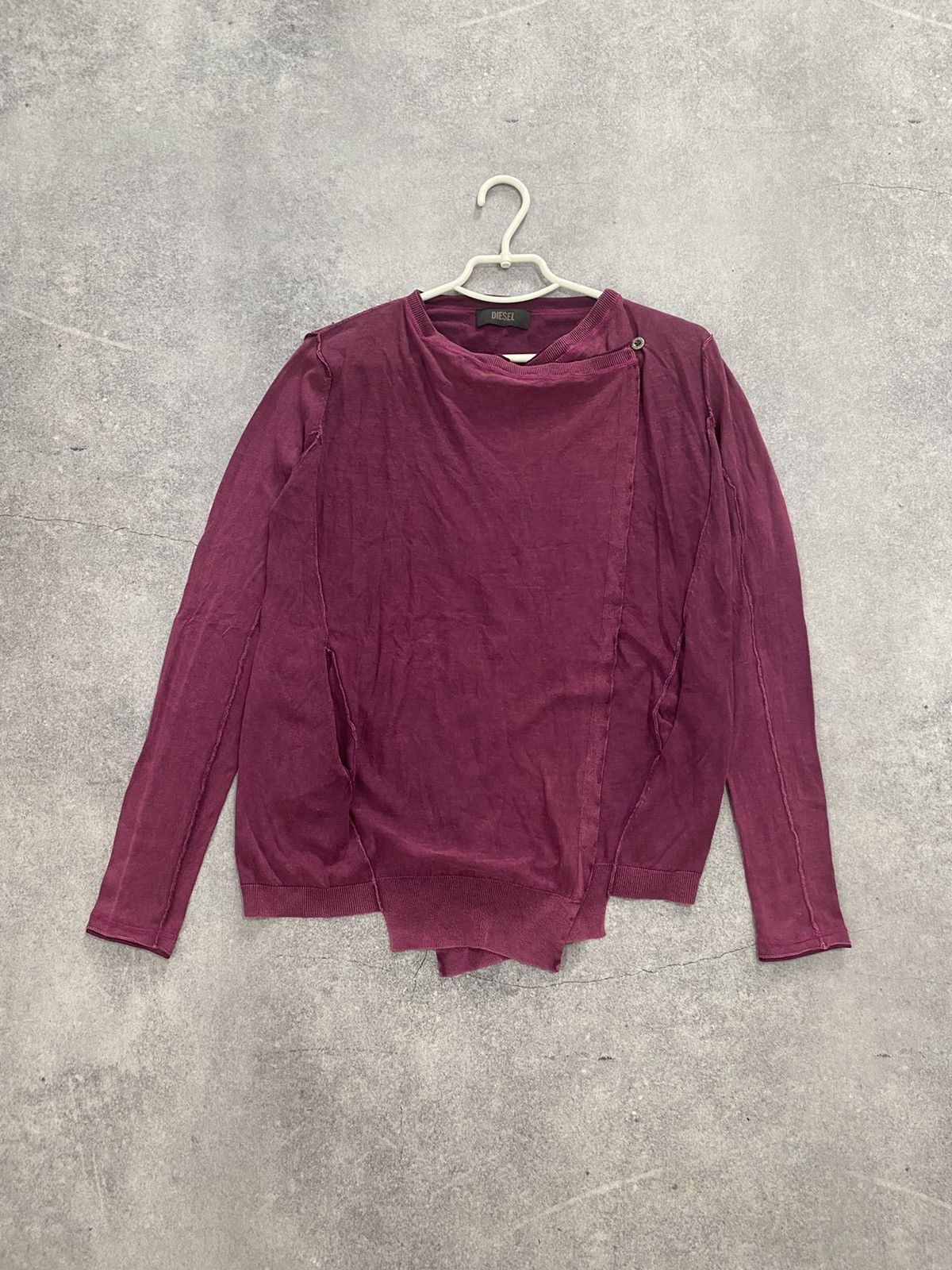 Diesel Vintage Diesel Purple Top Long Sleeve Blouse Asymmetric Size M / US 6-8 / IT 42-44 - 1 Thumbnail