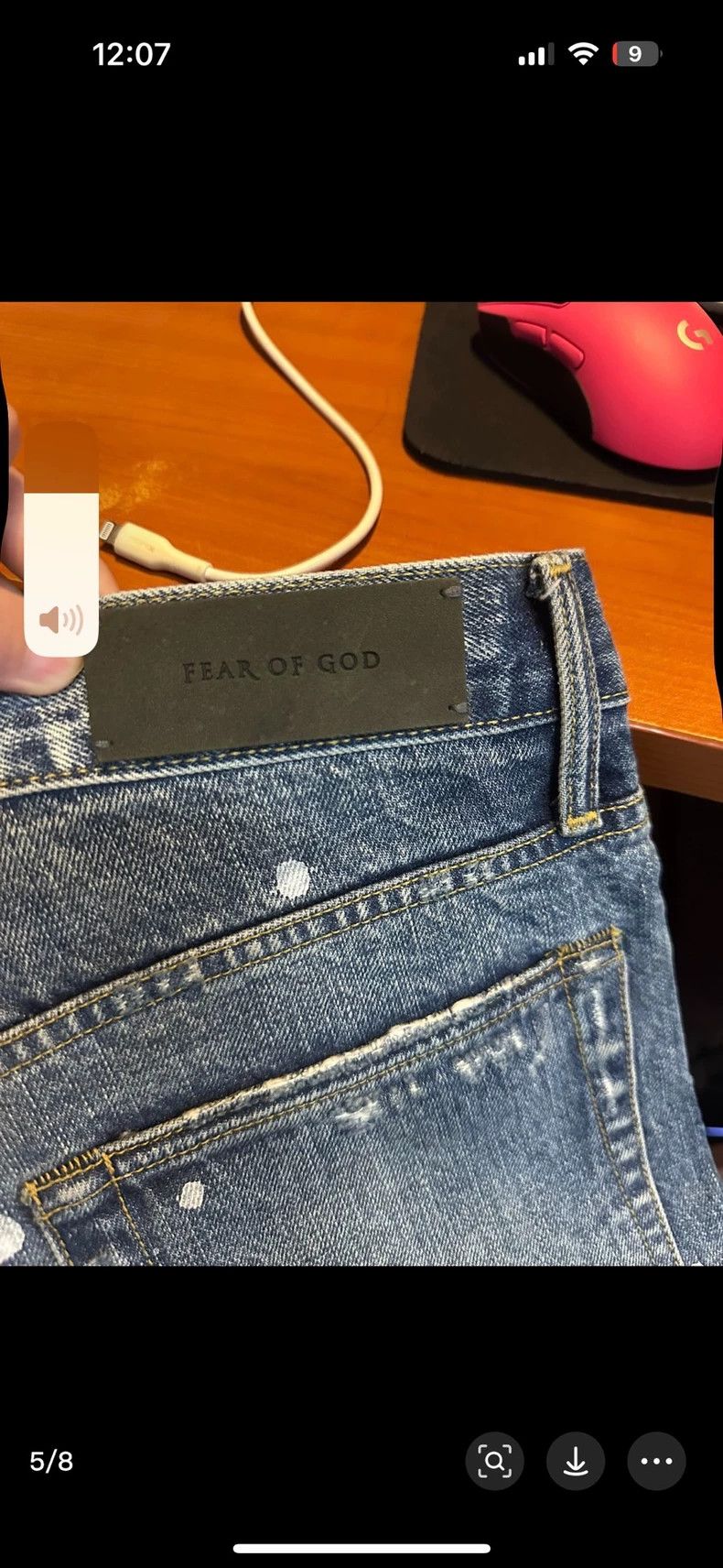 Fear of God Fear of God Season 4 splashed with black blue jeans Size US 28 / EU 44 - 5 Thumbnail