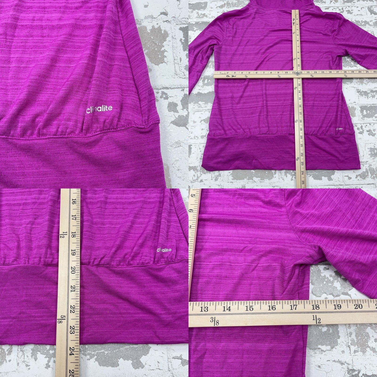 Adidas Adidas Shirt Women Large Pink Pullover Performance Funnel Neck Running Light Size L / US 10 / IT 46 - 8 Thumbnail