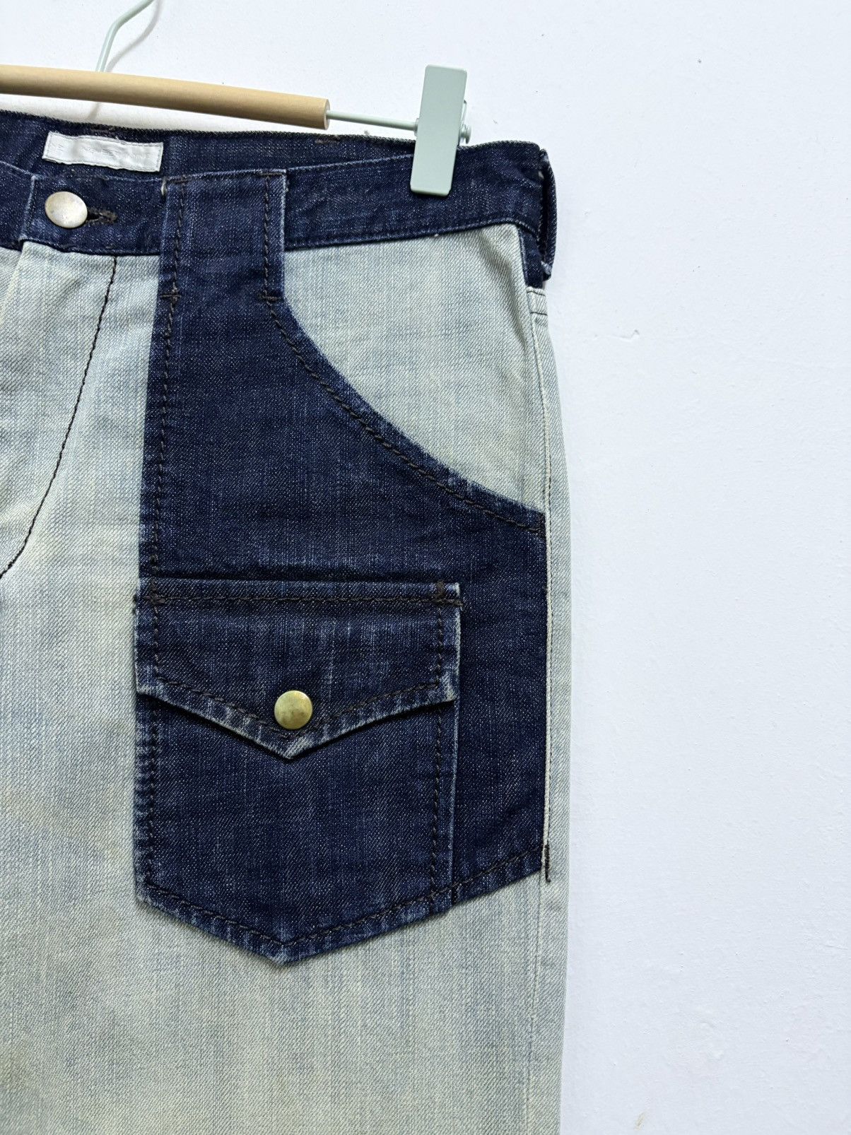 Number (N)ine 2000’s Number (N)ine Multi Pocket Distress Denim Jeans Size US 30 / EU 46 - 8 Thumbnail