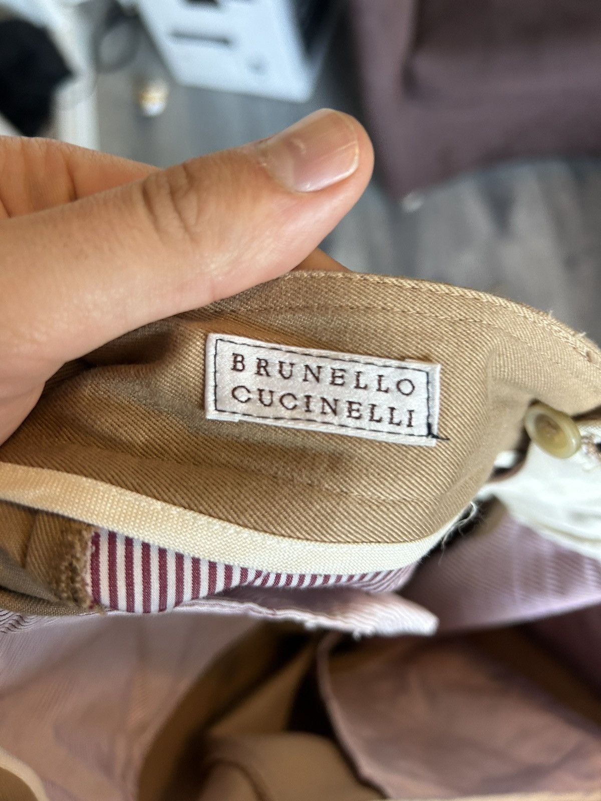 Brunello Cucinelli Brunello Cucinelli Tan Cotton Cargo Pants Size US 34 / EU 50 - 16 Thumbnail