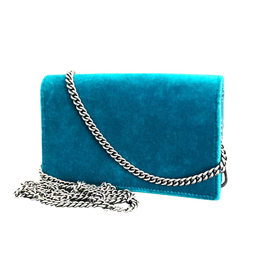Gucci GUCCI Velvet Super Mini Dionysus Shoulder Bag Peacock Blue Size ONE SIZE - 2 Thumbnail