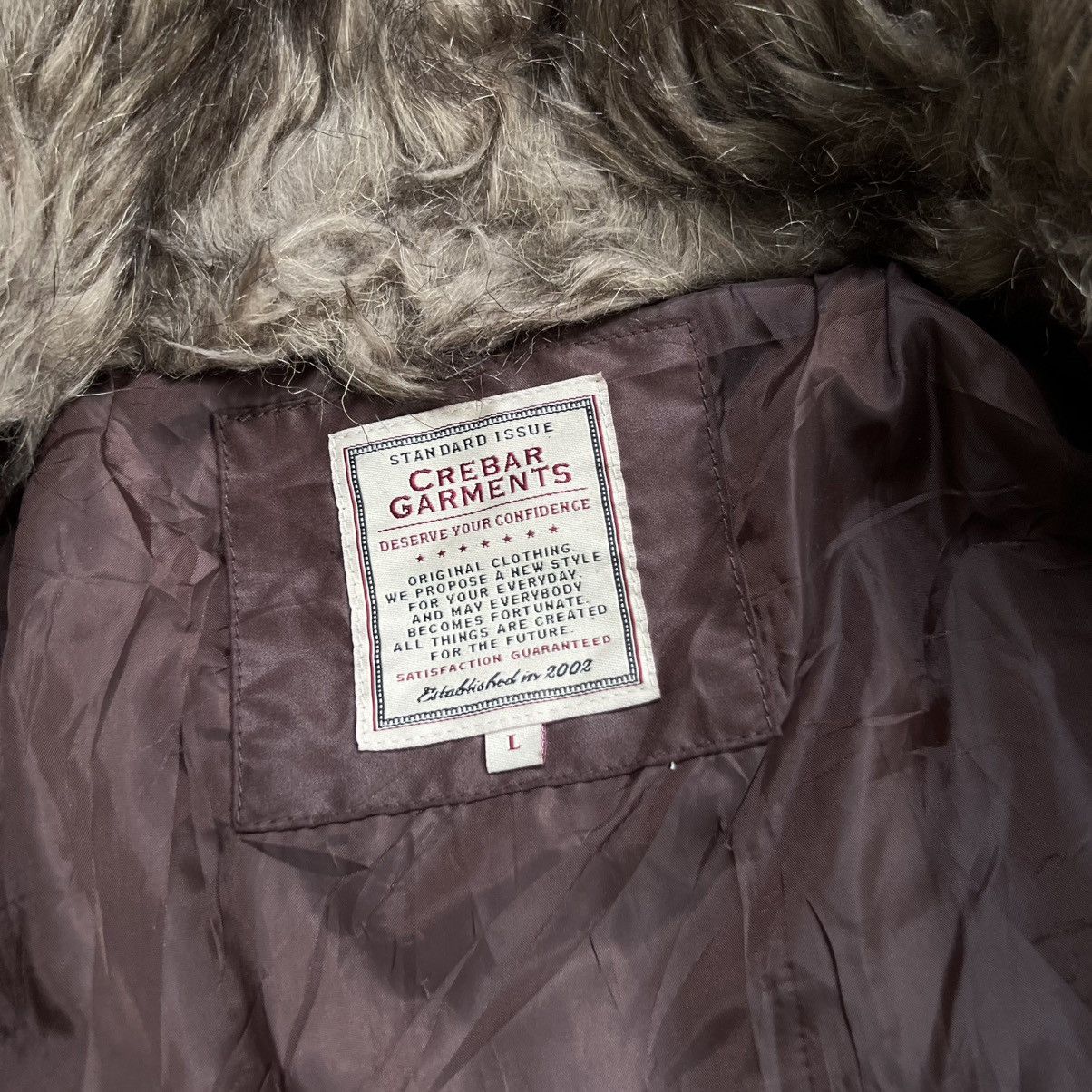 Japanese Brand 90s Crebar Garments B3 Padded Fur Bomber Jacket Size US L / EU 52-54 / 3 - 9 Thumbnail