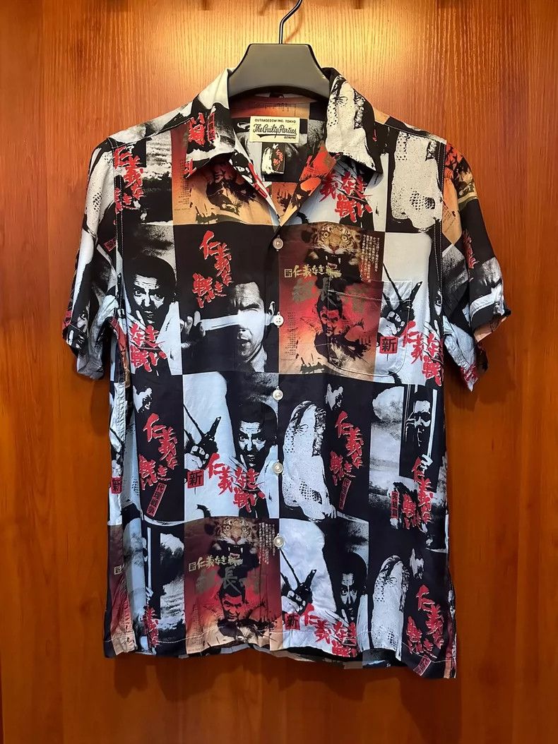トップス WACKO MARIA SUBLIME HAWAIIAN SHIRT WACKO MARIA Black and White Sublime Edition Hawaiian Shirt