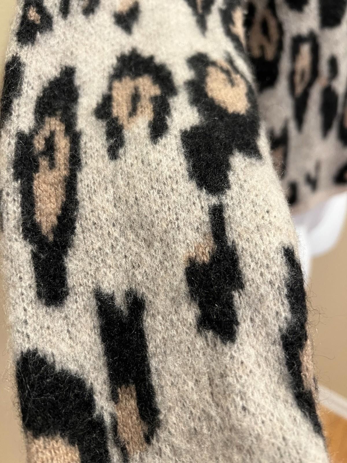 Other PLY Cashmere Leopard Print 100% Cashmere Sweater Womens Size L / US 10 / IT 46 - 4 Thumbnail