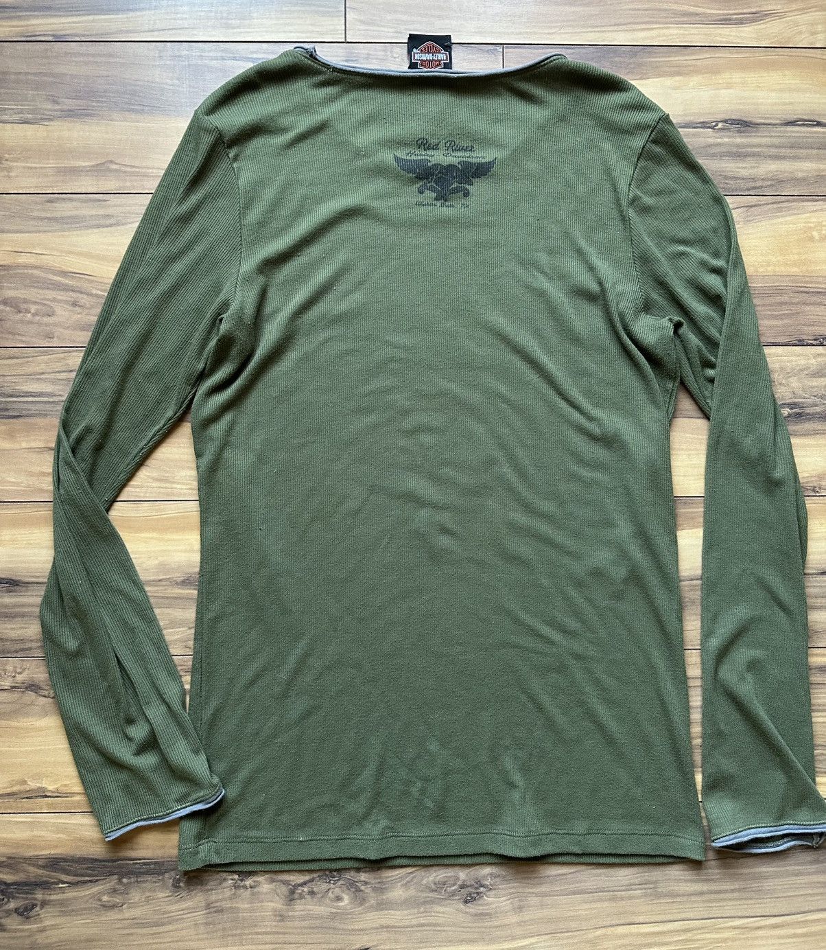 Harley Davidson 2009 Harley-Davidson American Classic Army Long Sleeve Size L / US 10 / IT 46 - 7 Thumbnail