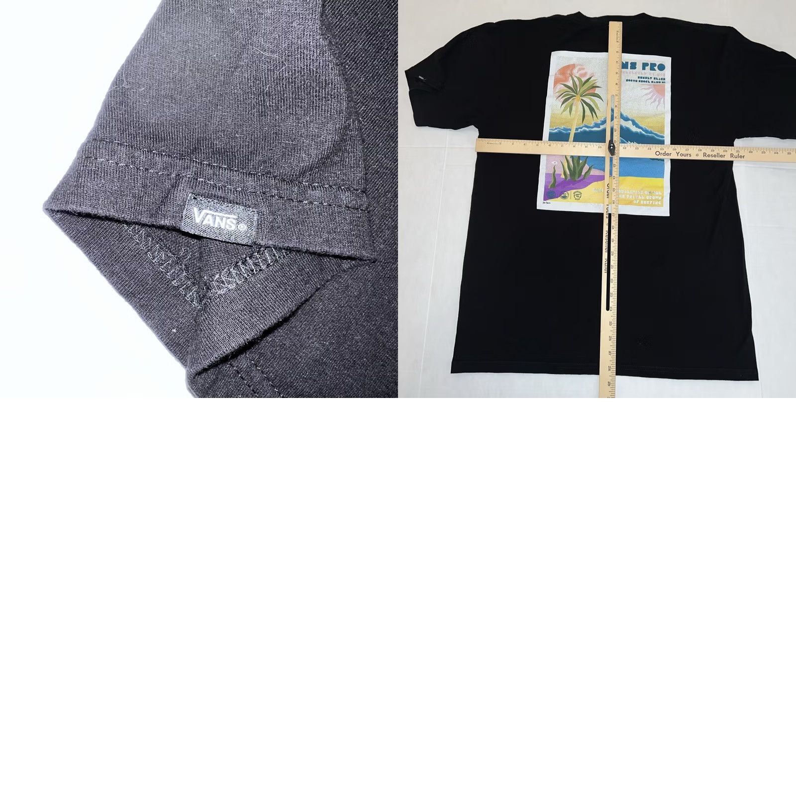 Vans VINTAGE VANS Shirt Mens L Black WSL North Shore Oahu Hawaii Triple Crown Surfing Size US L / EU 52-54 / 3 - 9 Thumbnail