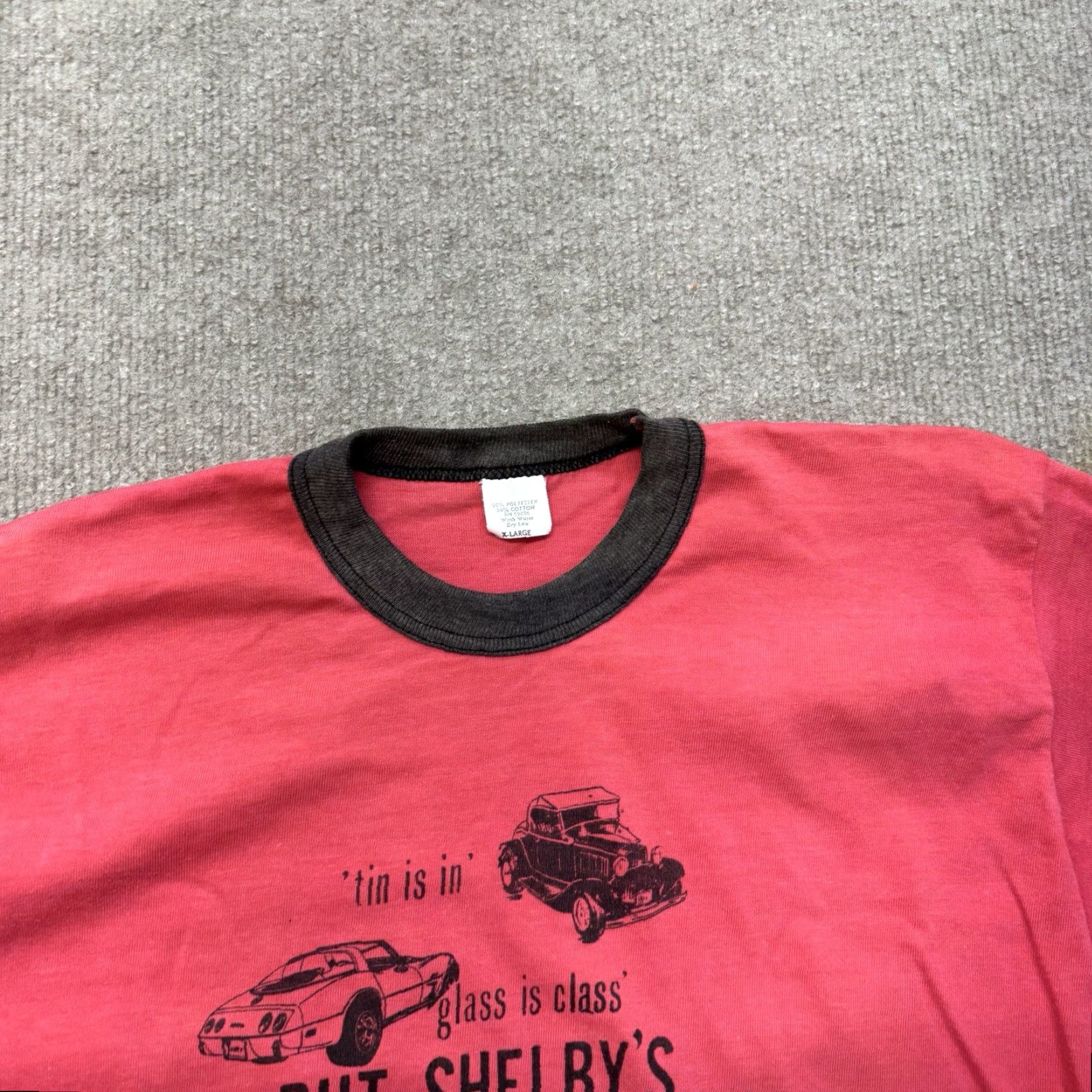Vintage VINTAGE Shelby Mustang T Shirt Mens XL Ringer 80s USA Made Single Stitch Cobra Size US XL / EU 56 / 4 - 3 Thumbnail