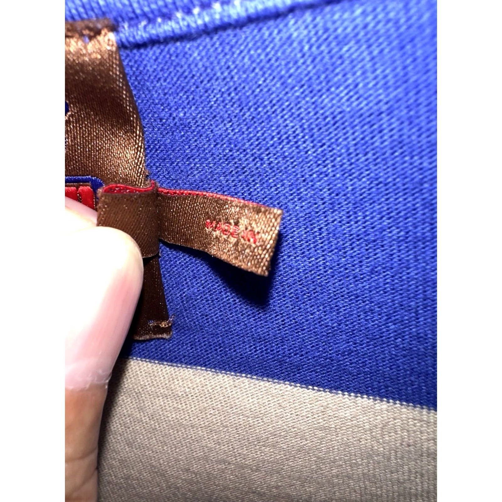 Heaven by Marc Jacobs Heaven by Marc Jacobs T-Shirt Long Sleeve Graphic Multicolor XL Mens Unisex Adults Beige Blue Striped Pattern 90s (Very RARE) Size XL / US 12-14 / IT 48-50 - 4 Thumbnail