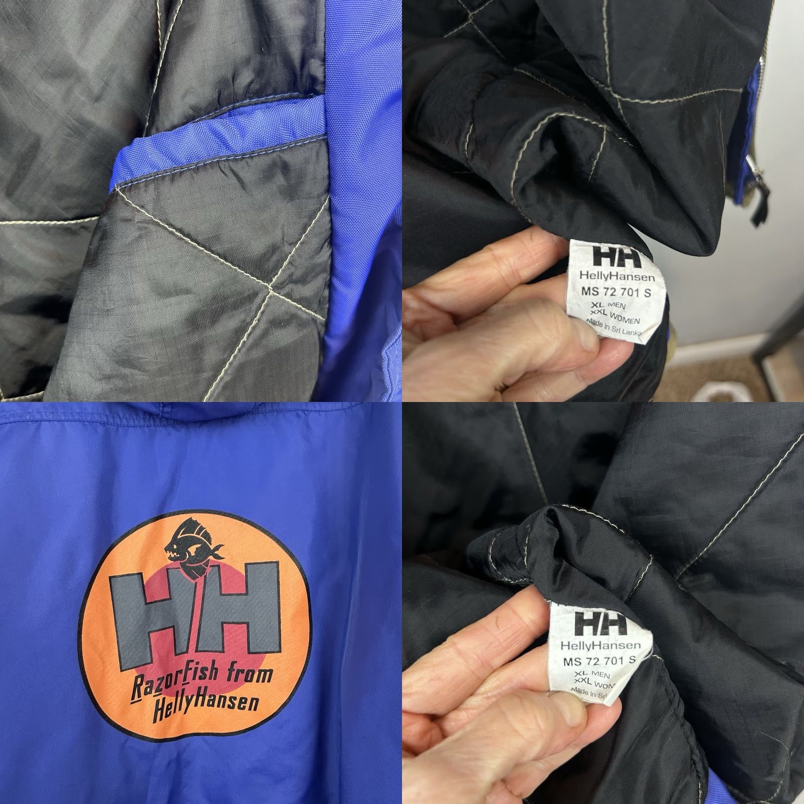 Helly Hansen VINTAGE Helly Hansen Jacket Razorfish Mens XL Ski Snowboard Blue Coat Oversized Size US XL / EU 56 / 4 - 9 Thumbnail