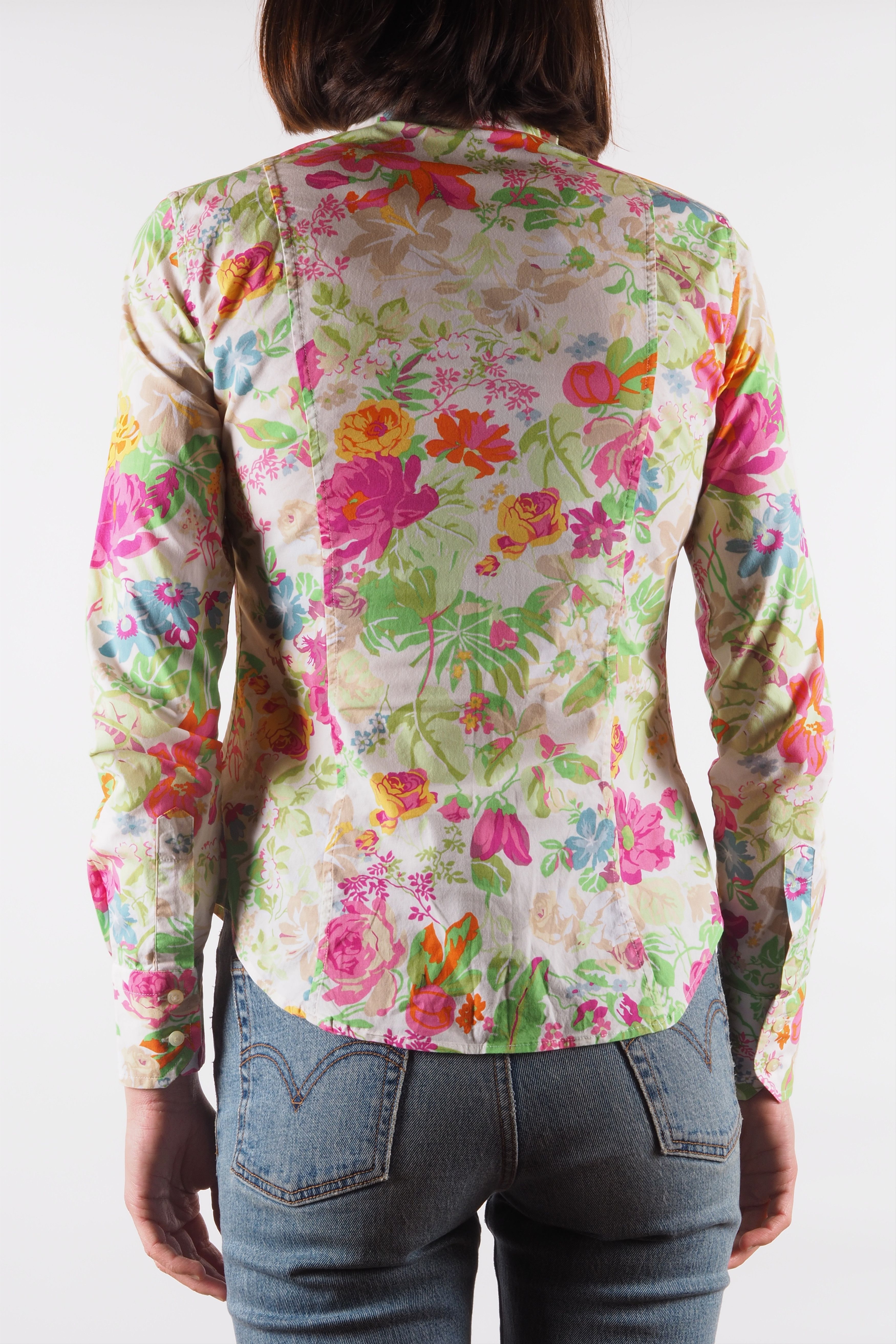 Etro ETRO Women's Floral Print Long Sleeve Blouse Shirt Size S / US 4 / IT 40 - 3 Thumbnail