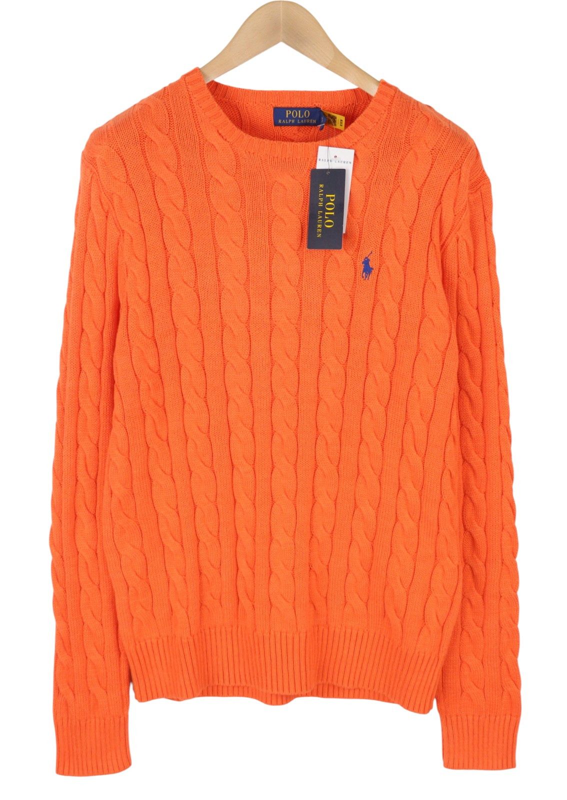 Ralph Lauren ORANGE M Cable Knit Pullover Jumper 86915 Size US M / EU 48-50 / 2 - 2 Thumbnail