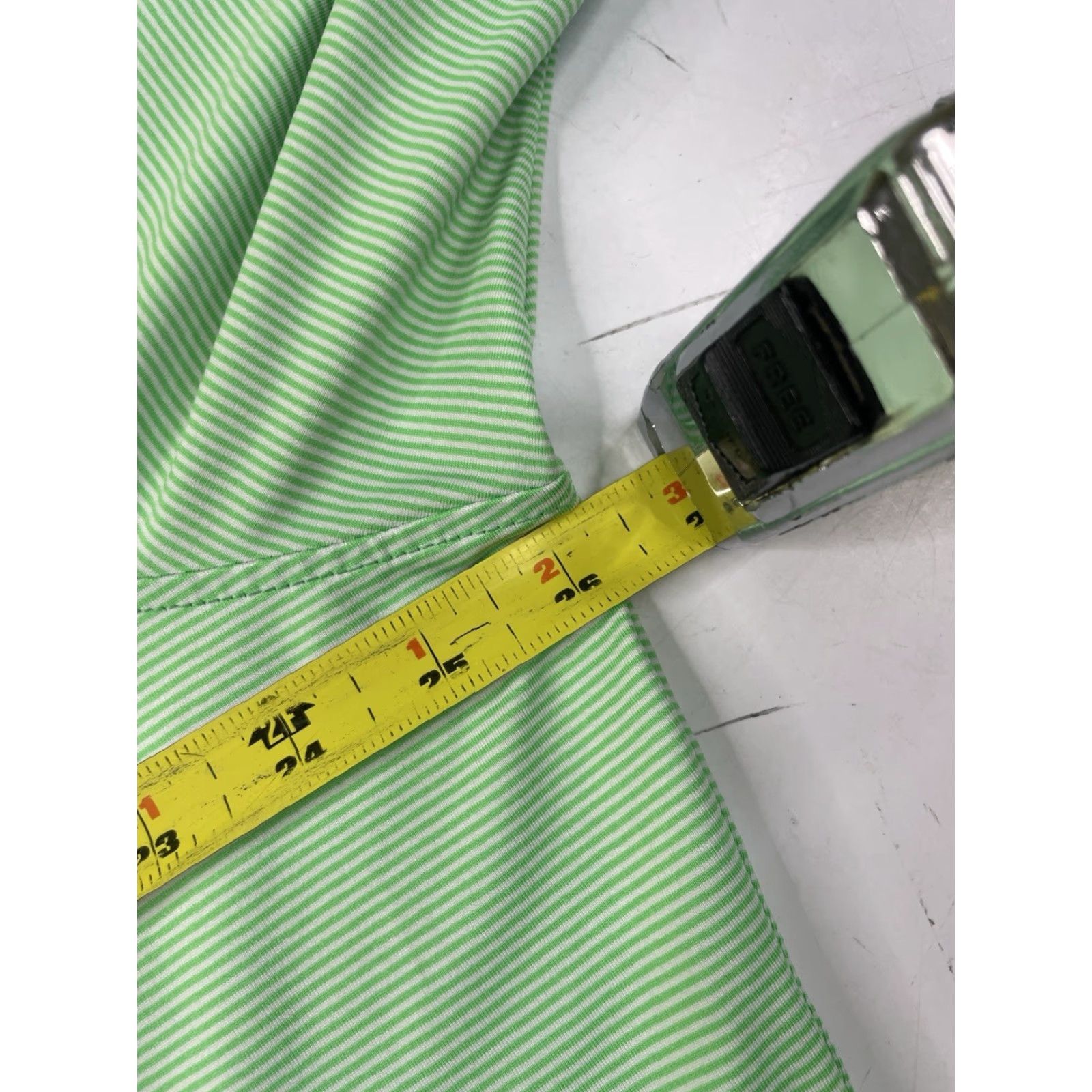 Vintage Fairway & Greene Polo Shirt Mens XL Golf Polo Striped Performance Moisture Wicking Short Sleeve Green Size US XL / EU 56 / 4 - 6 Thumbnail