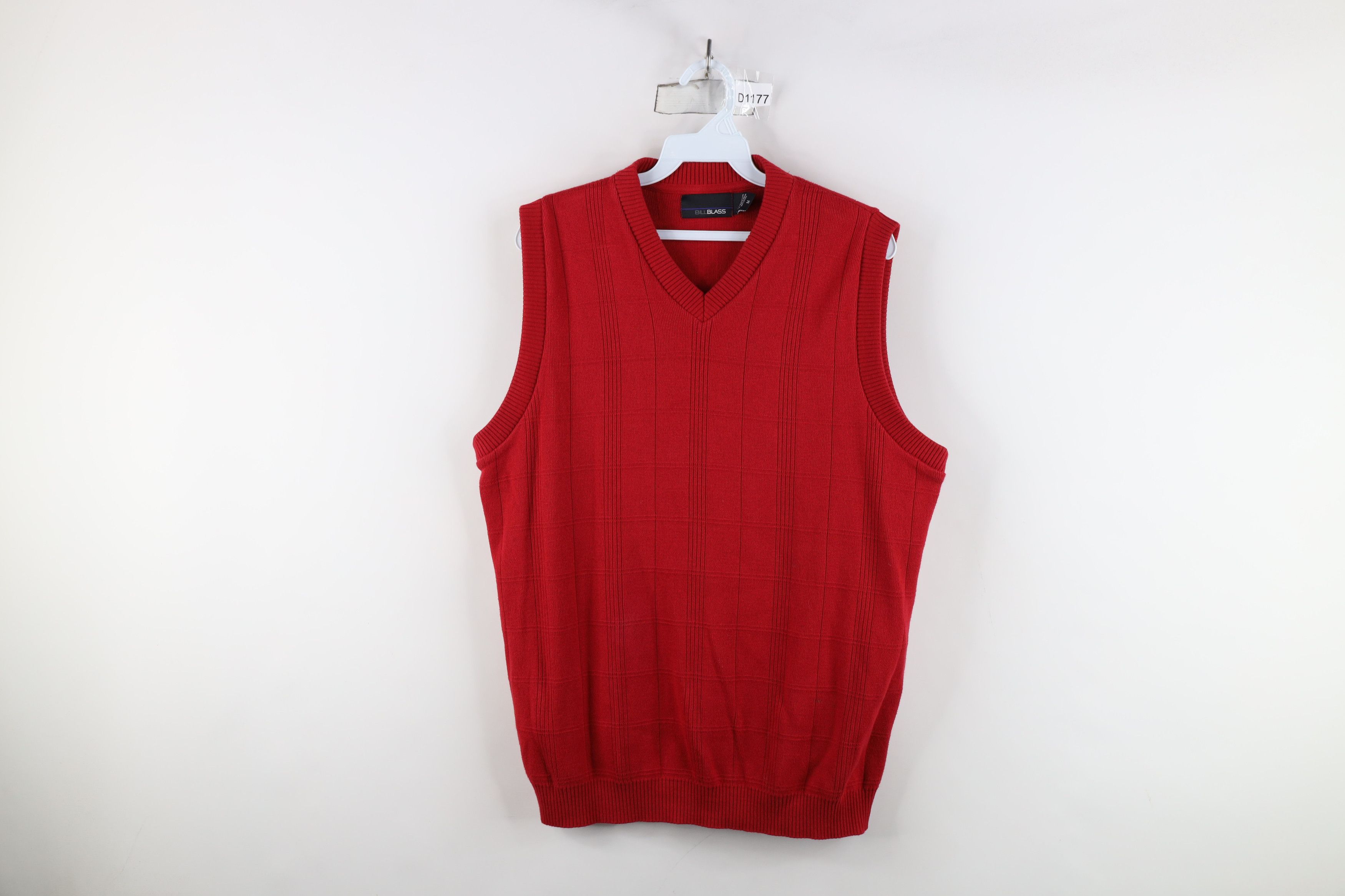Vintage Vintage 90s Streetwear Checkered Knit Sweater Vest Red Size US M / EU 48-50 / 2 - 1 Thumbnail