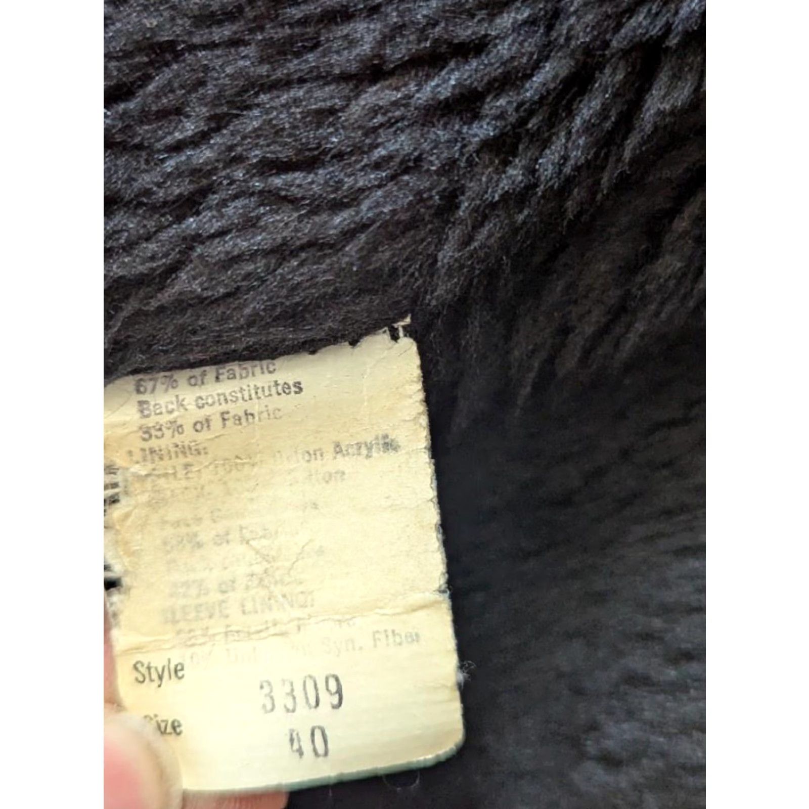 Velvet VINTAGE Grais belted coat 40 black corduroy velvet Mens M Size US M / EU 48-50 / 2 - 6 Thumbnail