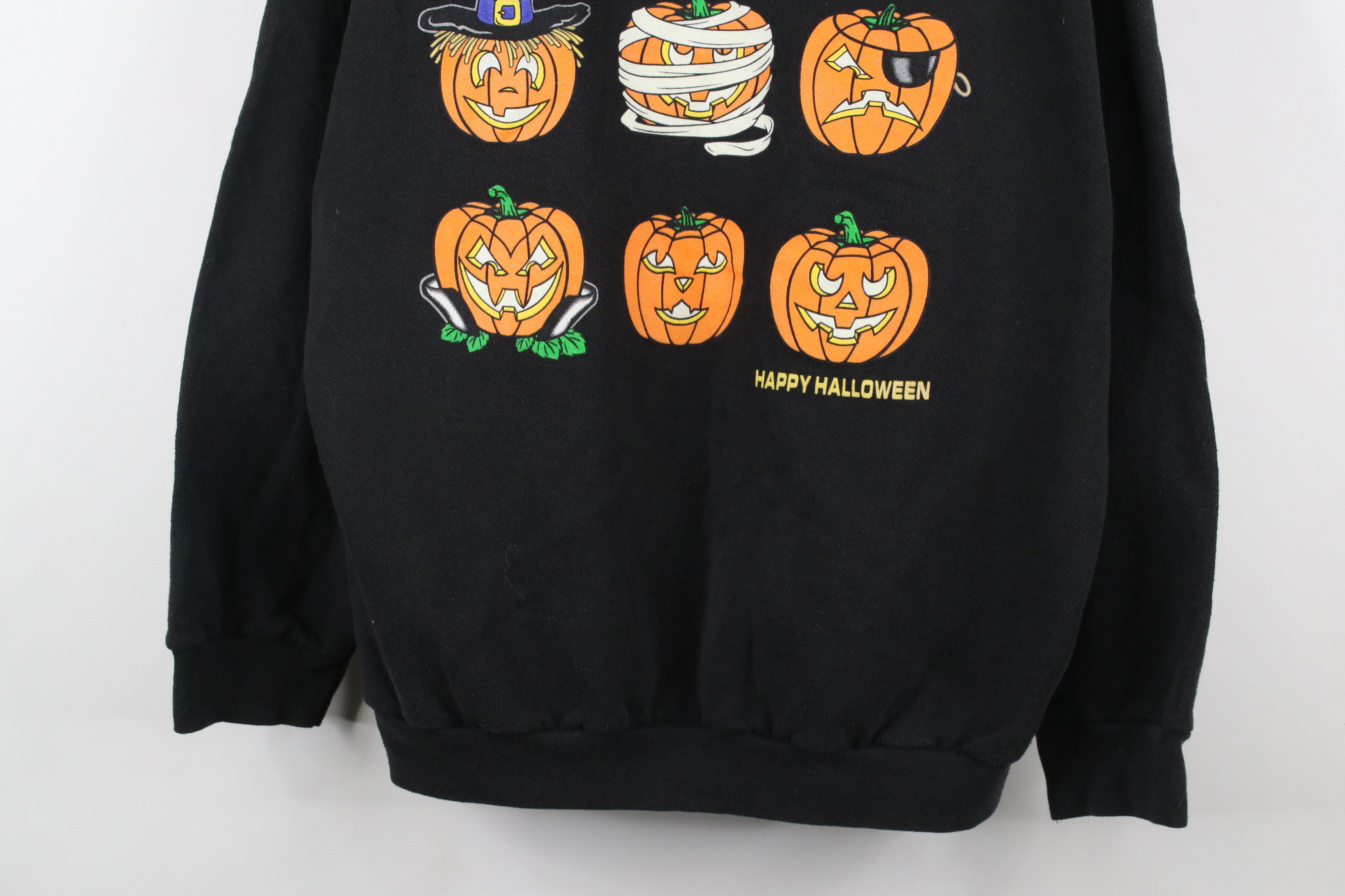Vintage Vintage 90s Streetwear Halloween Pumpkin Sweatshirt USA Size US XXL / EU 58 / 5 - 3 Thumbnail