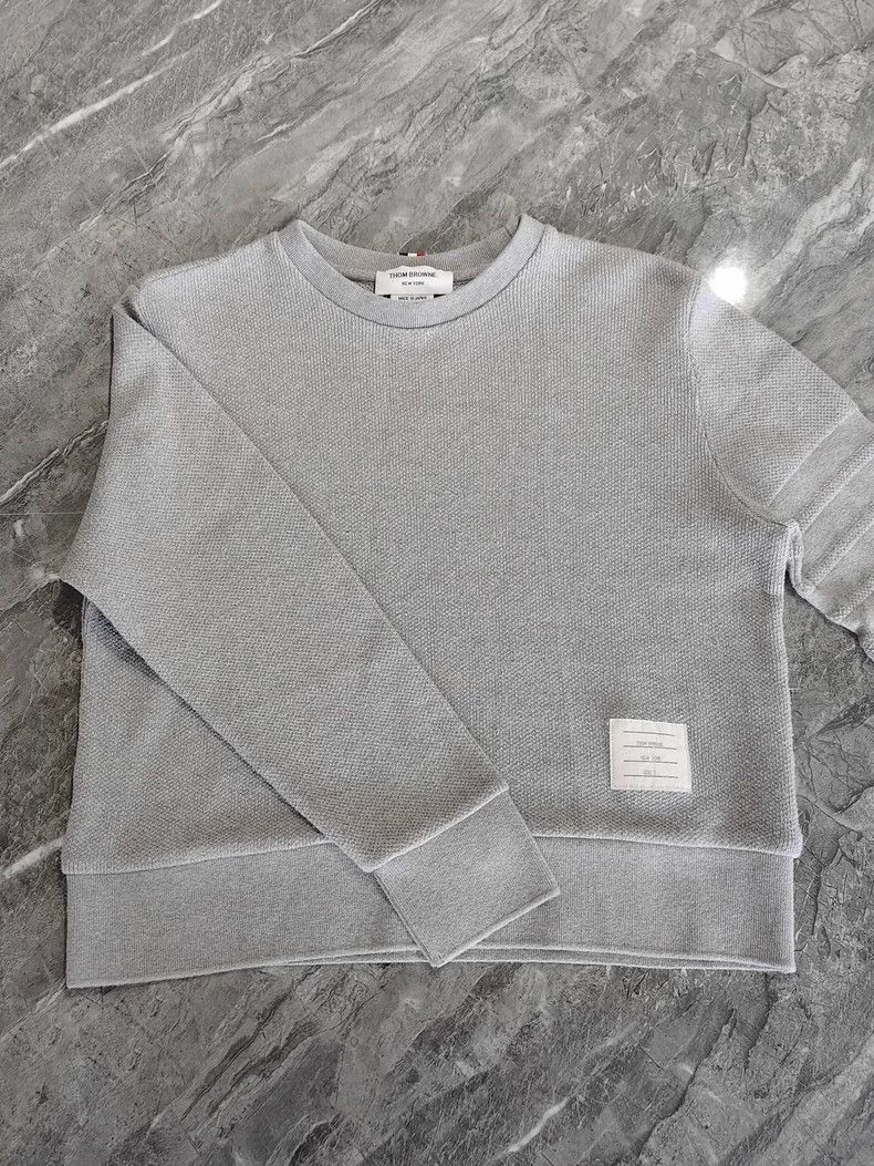 Thom Browne Thom Browne Gray round neck hoodie Size US M / EU 48-50 / 2 - 1 Thumbnail