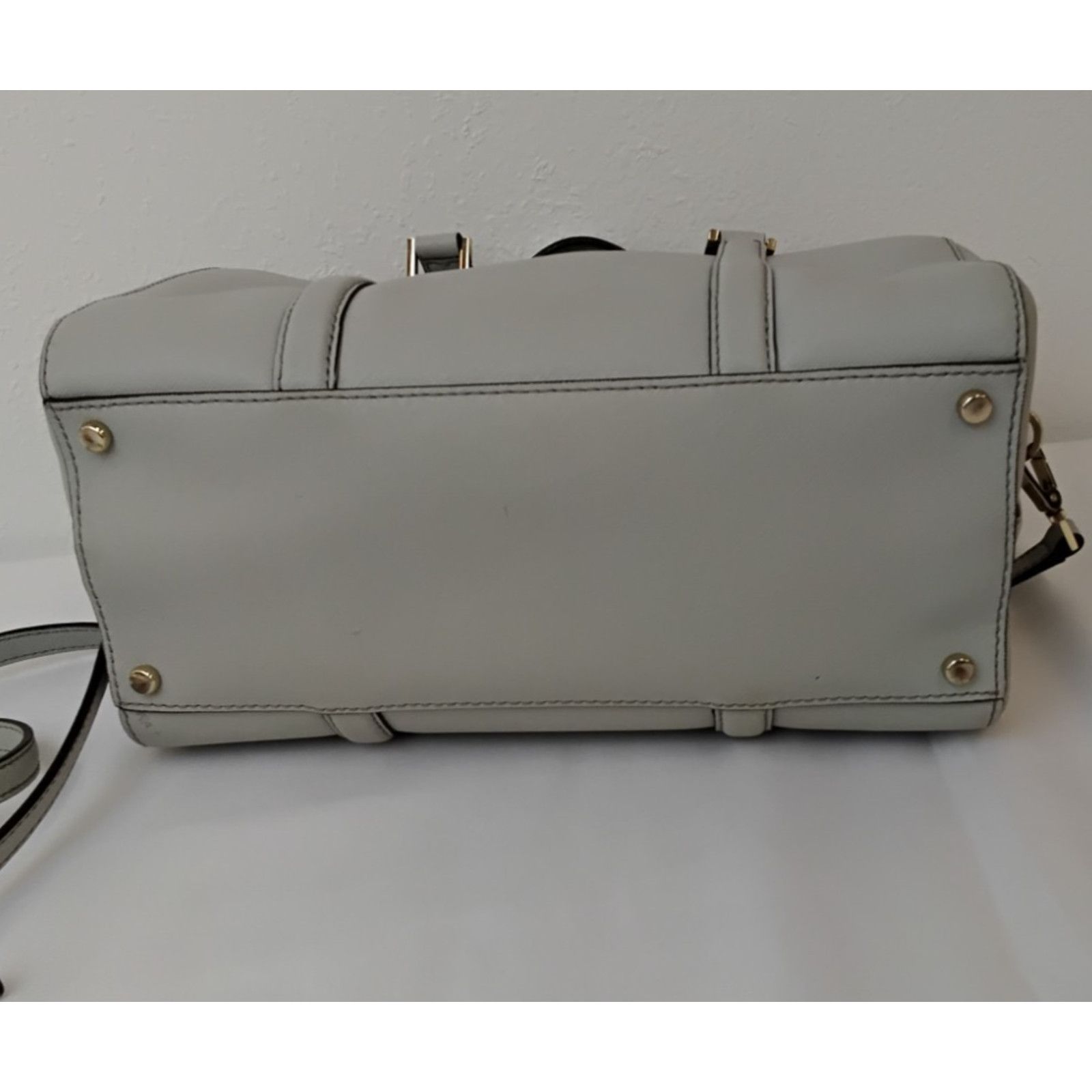 Kate Spade Kate Spade Dome Handbag Gray Pebbled Leather Purse Crossbody Size ONE SIZE - 6 Thumbnail