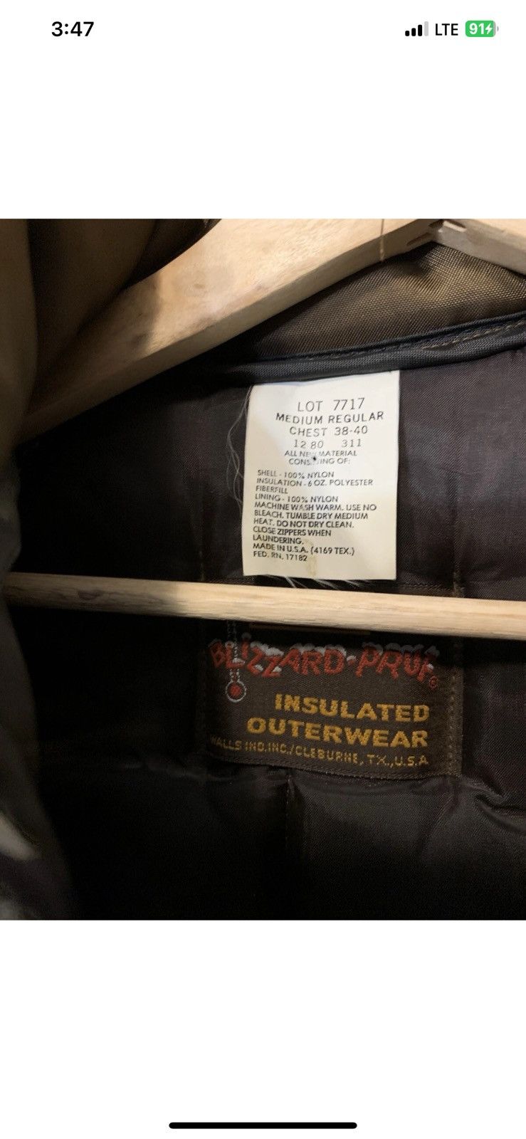 Other Vtg blizzard pruf mens sz M brown insulated outerwear Size US M / EU 48-50 / 2 - 2 Thumbnail