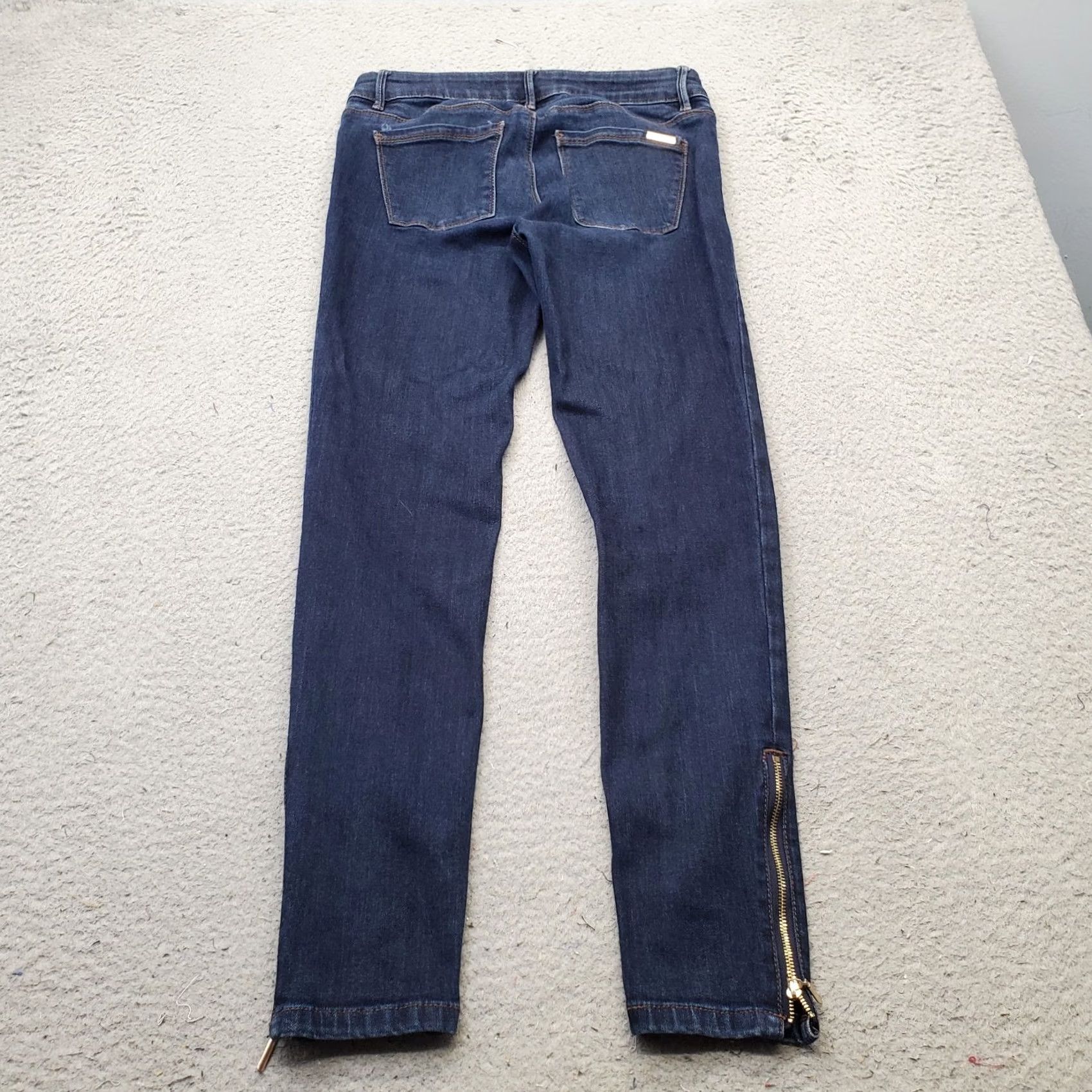 White House Black Market White House Black Market The Skimmer Jeans Womens 0 Blue Denim Stretch Ankle Zip Shirt? Size 25" / US 0 / IT 36 - 2 Thumbnail