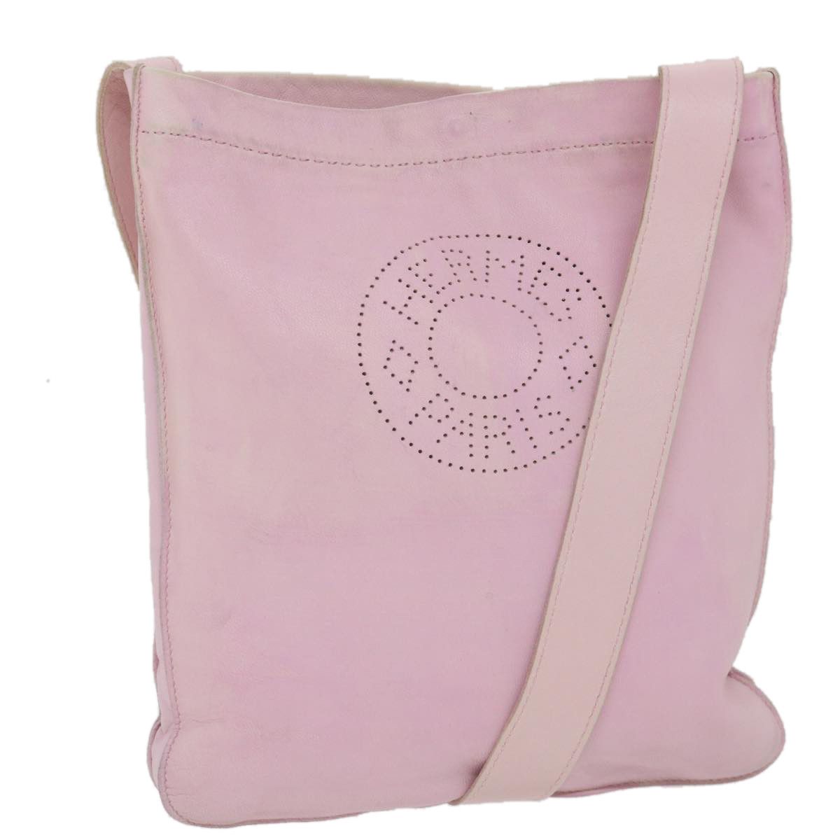 image of Hermes Crude Cell Pochette Shoulder Bag Leather Pink Auth Bs9644, Women's