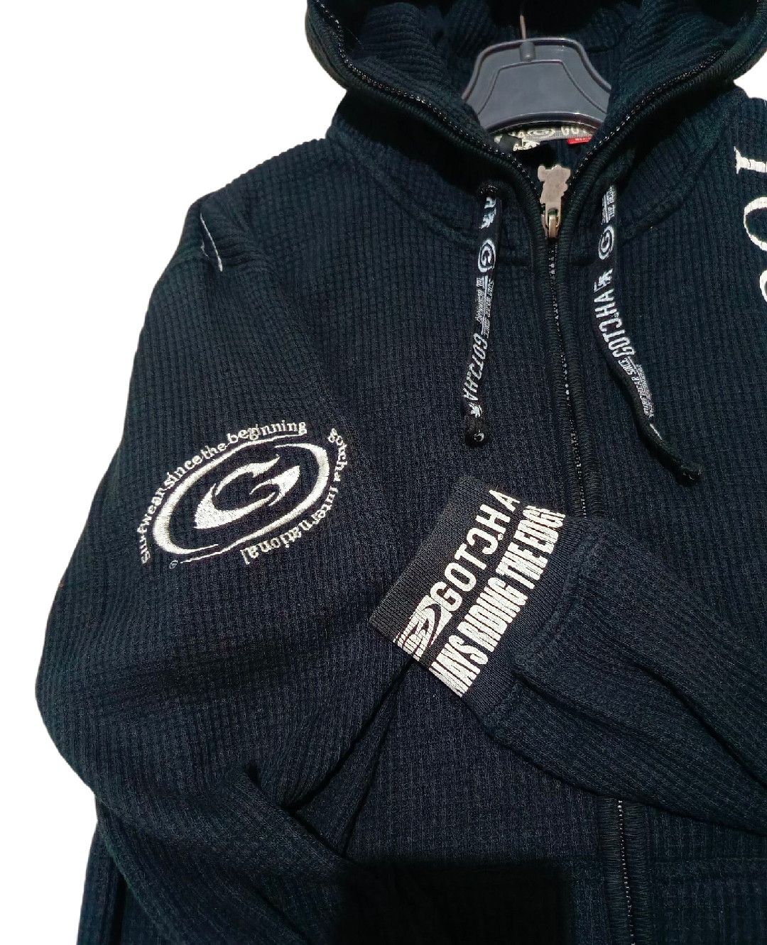 Vintage 2000's Gotcha Waffle Full Over Zipper Hoodie Size US M / EU 48-50 / 2 - 3 Thumbnail