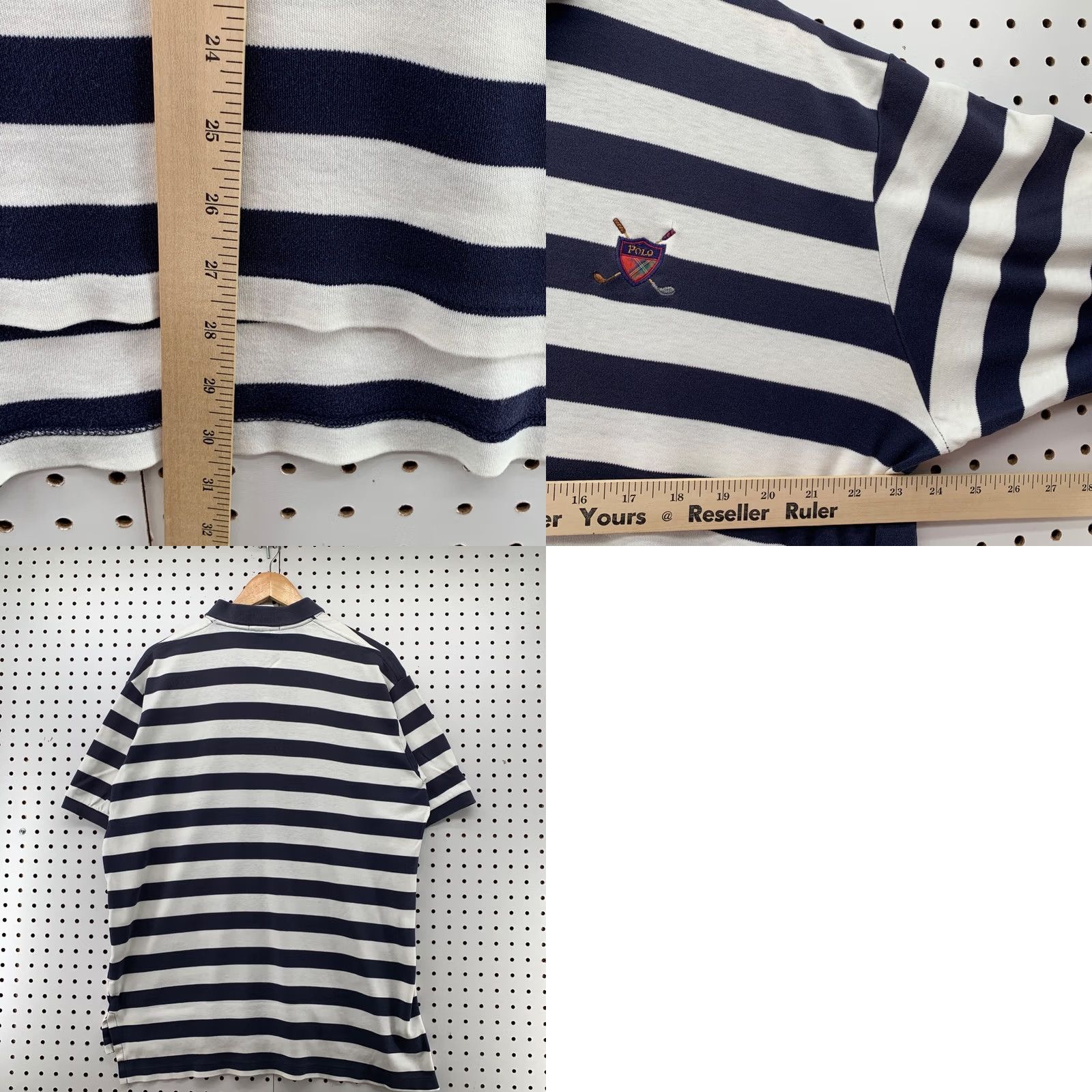 Polo Ralph Lauren VINTAGE Polo Ralph Lauren Shirt Mens Large Golf Clubs Logo Blue White Size US L / EU 52-54 / 3 - 8 Thumbnail