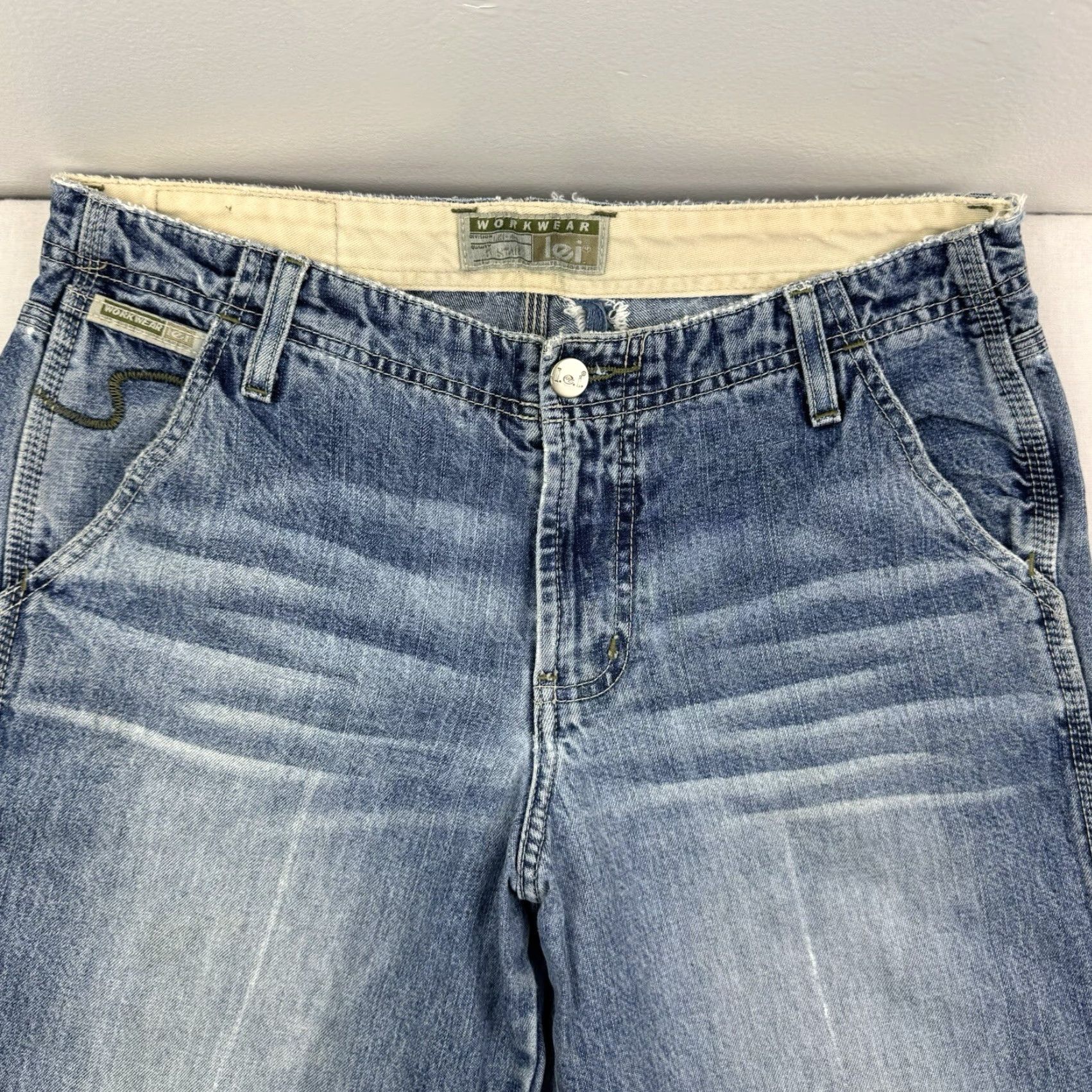 Vintage VINTAGE LEI Womens Jeans Bootcut 7 Blue Flare Hipster 90s Y2K Size 28" / US 6 / IT 42 - 3 Thumbnail