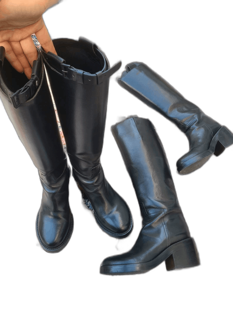Ann Demeulemeester Ann Demeulemeester Black Riding Boots Size US 6 / IT 36 - 1 Thumbnail