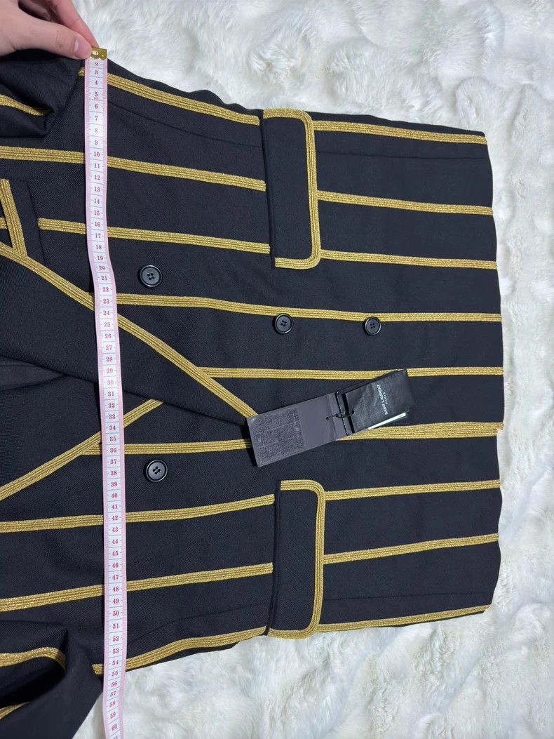 Yves Saint Laurent saint laurent Black gold embroidery suit 2501-Nextarrow Size 50R - 8 Thumbnail