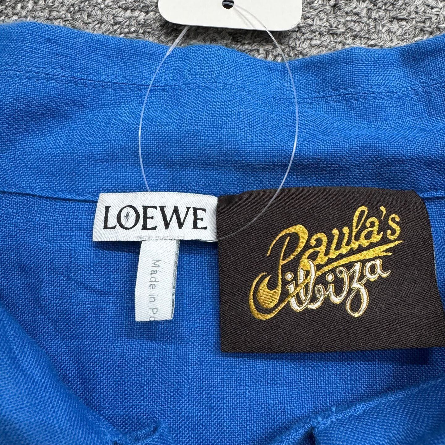 Loewe Loewe Embroidered Logo Linen Short Sleeve Shirt. Size US M / EU 48-50 / 2 - 4 Thumbnail