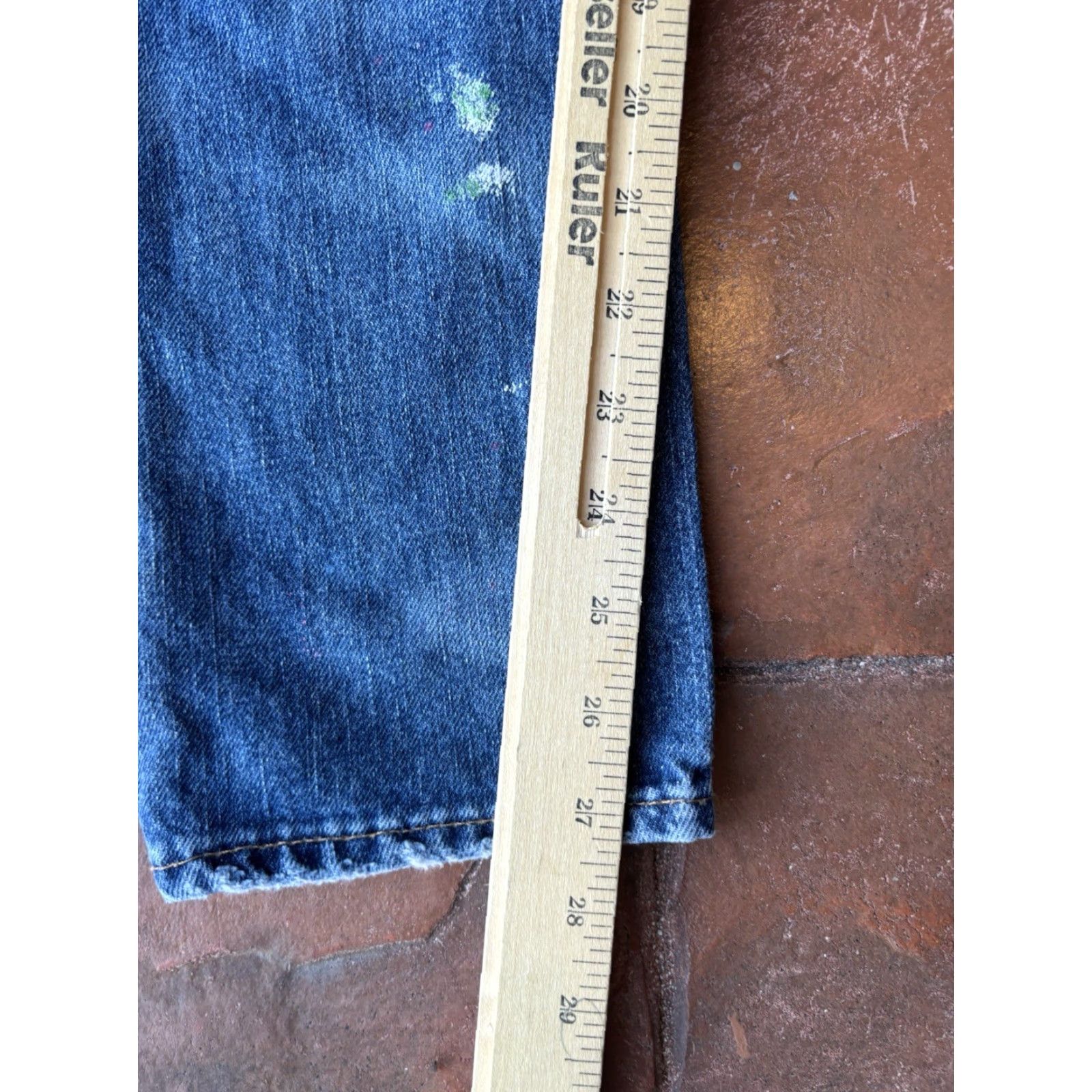 Ralph Lauren VINTAGE Polo Ralph Lauren Astor Slim Boyfriend Jeans Paint Splatter Womens 27 Distressed Size 27" / US 4 / IT 40 - 8 Thumbnail
