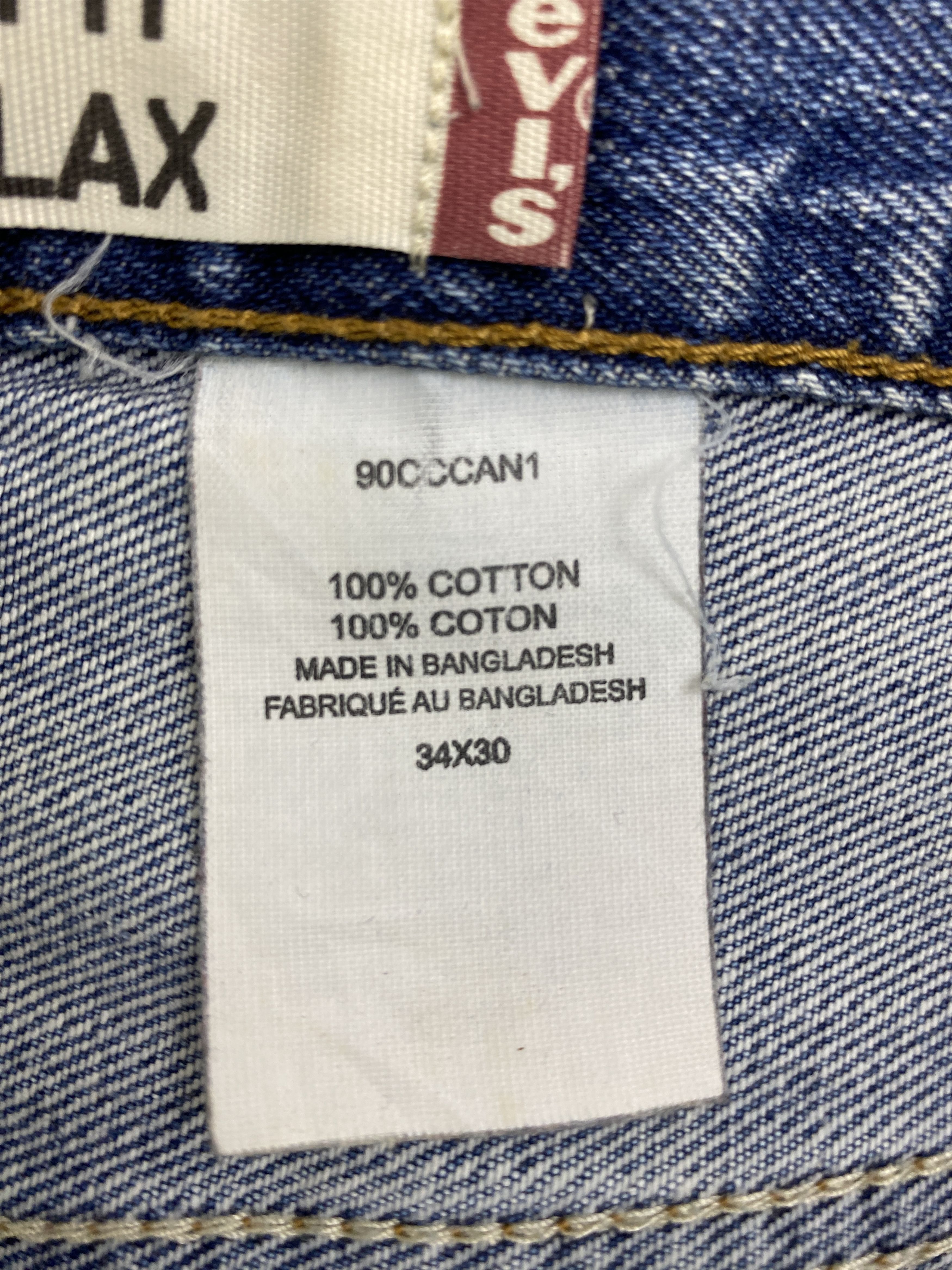 Levi's × Vintage Faded Blue Vintage 90s Levis 550 Jeans Size US 34 / EU 50 - 11 Thumbnail