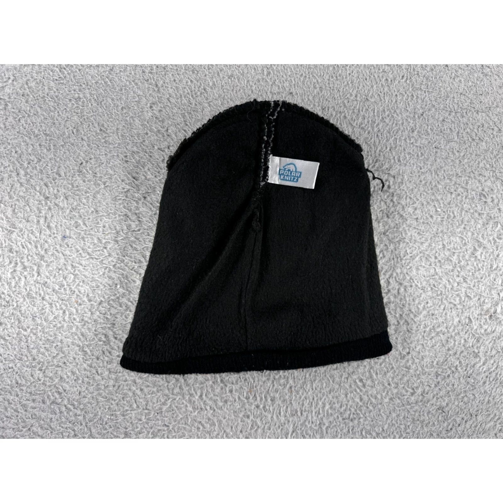 Vintage Polar Knitz Beanie Toque Adult One Size Black Knit 100% Polyester Ski Snow Size ONE SIZE - 3 Thumbnail
