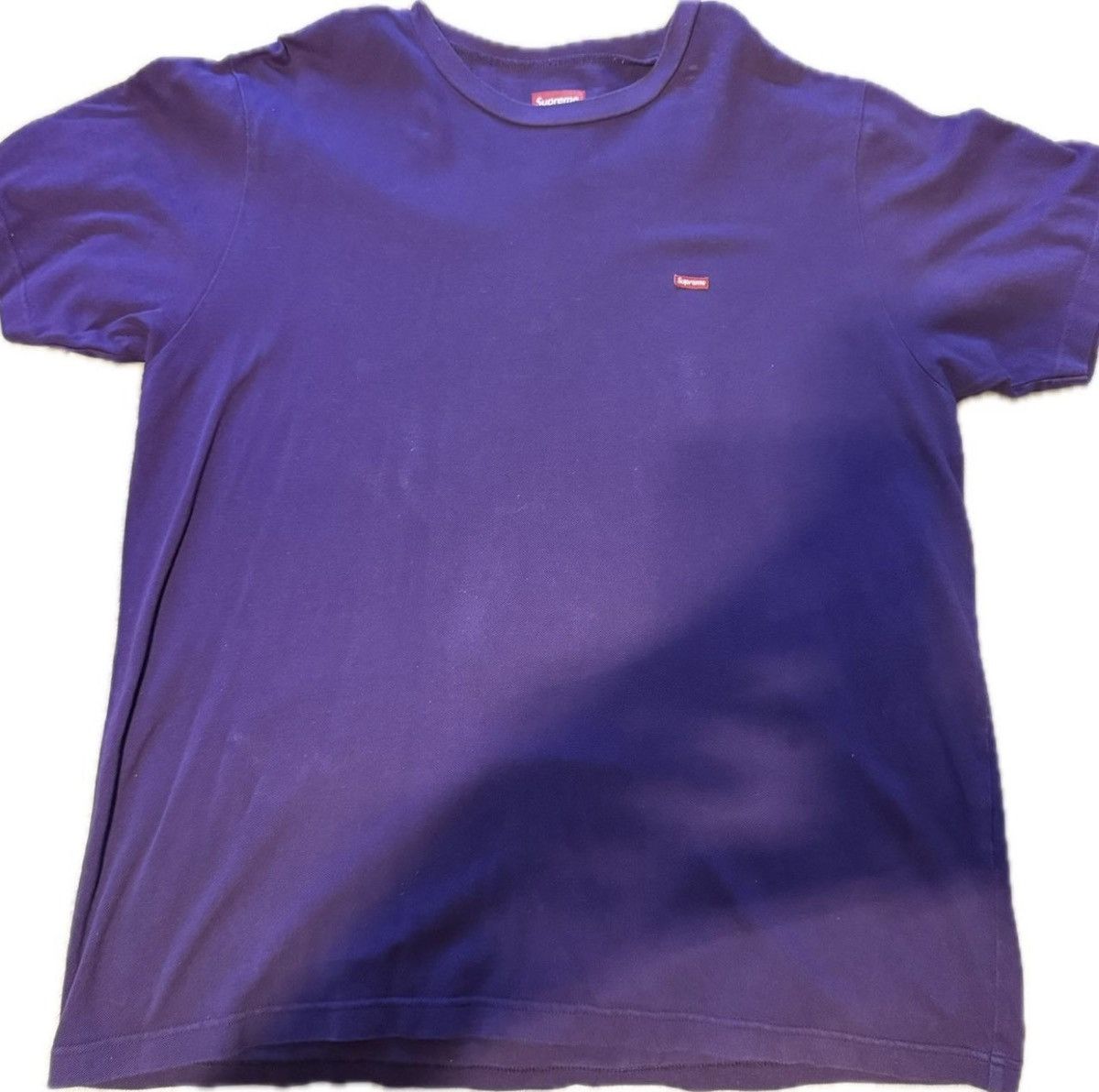 Supreme SS19 supreme small logo tee in purple. Size US XL / EU 56 / 4 - 1 Thumbnail