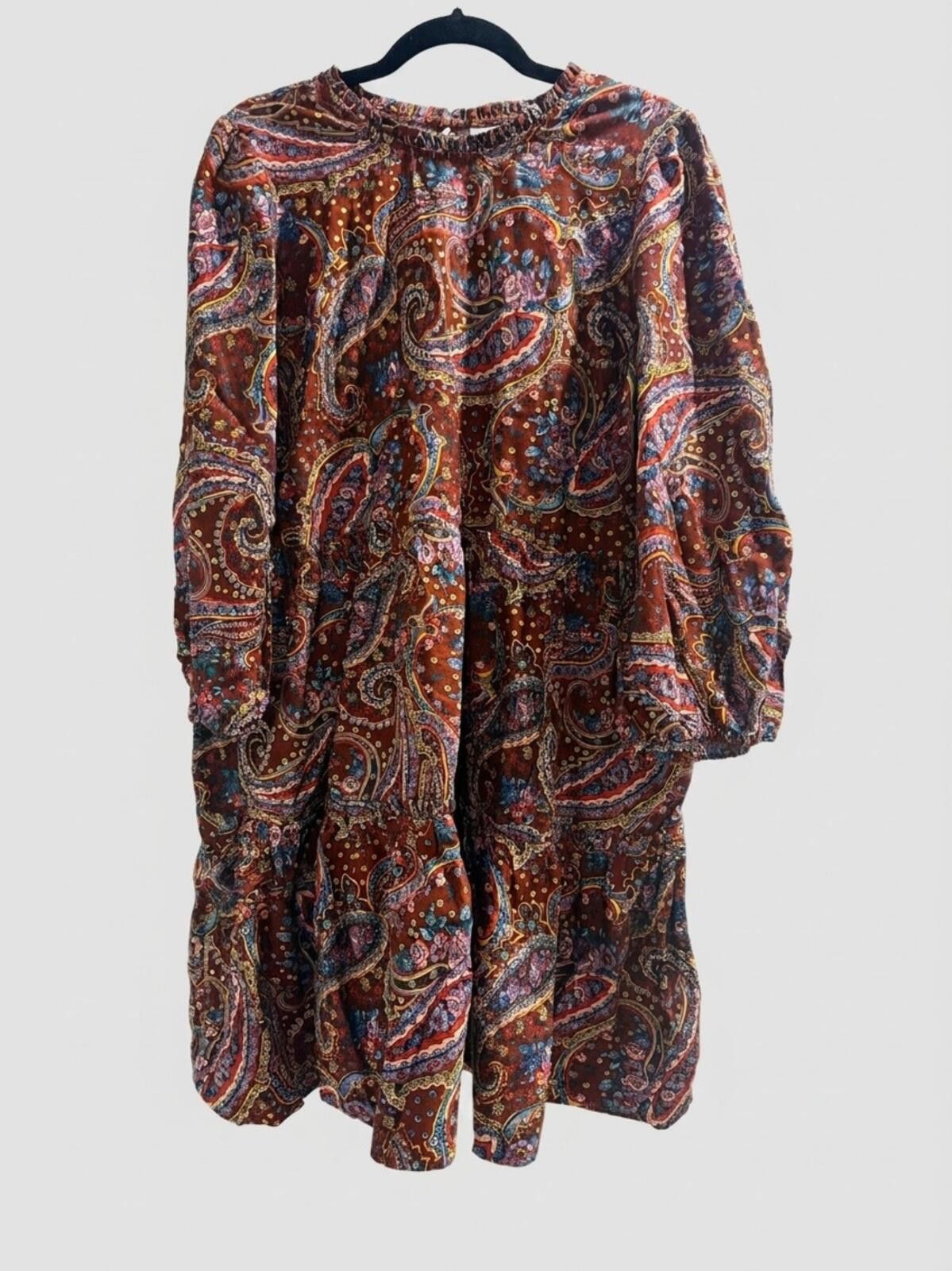 Analog a.n.a Boho Paisley Blouse in Rust, Blue, Yellow Size XL / US 12-14 / IT 48-50 - 1 Thumbnail